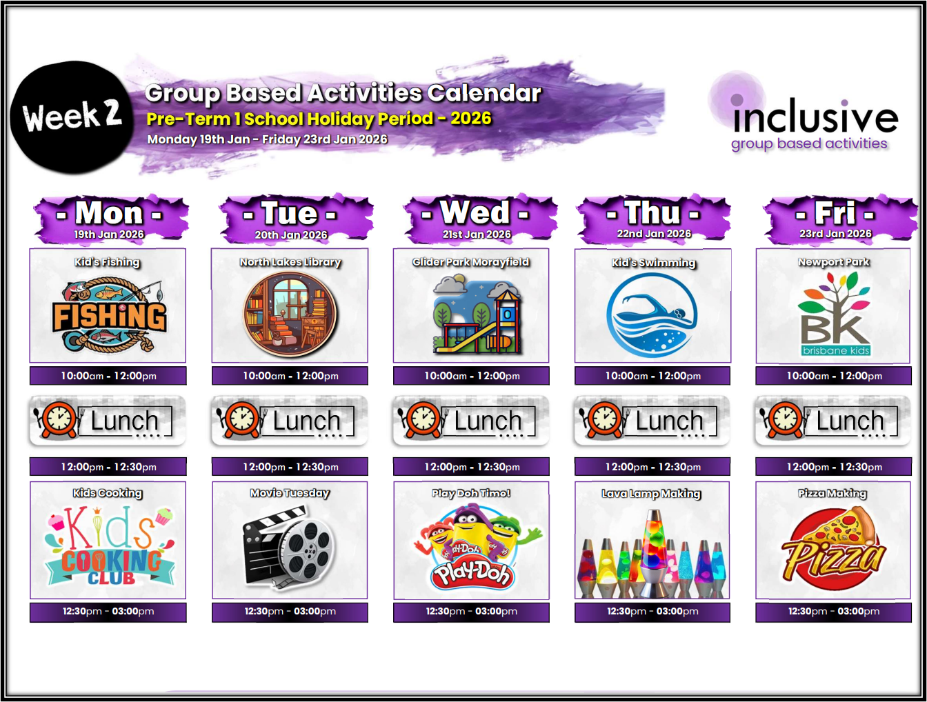 Group Based Activities for Children: Pre-Term 1 School Holiday Program - Week 2