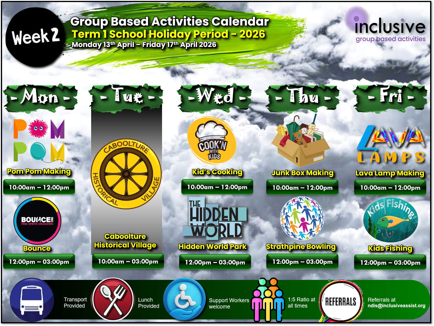 Group Based Activities for Children: Term 1 School Holiday Program - Week 2, 2026