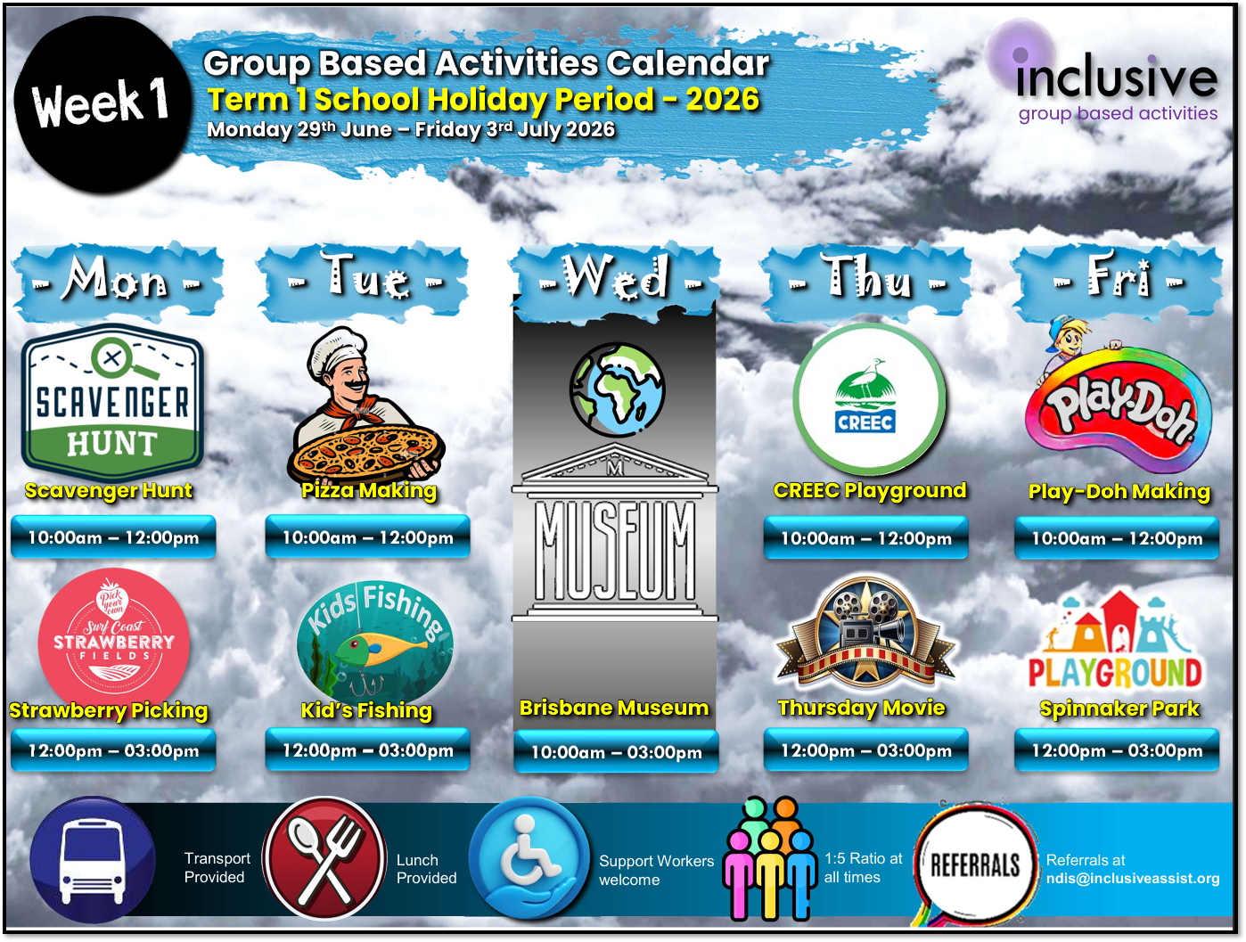 Group Based Activities for Children: Term 2 School Holiday Program - Week 1, 2026