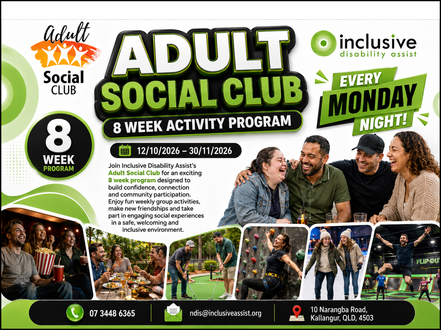 Group Based Evening Activities for Adults: ‘Adult Social Group’ 8-Week Course 