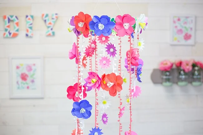 DIY Paper Flower Mobile Astrobrights.jpg