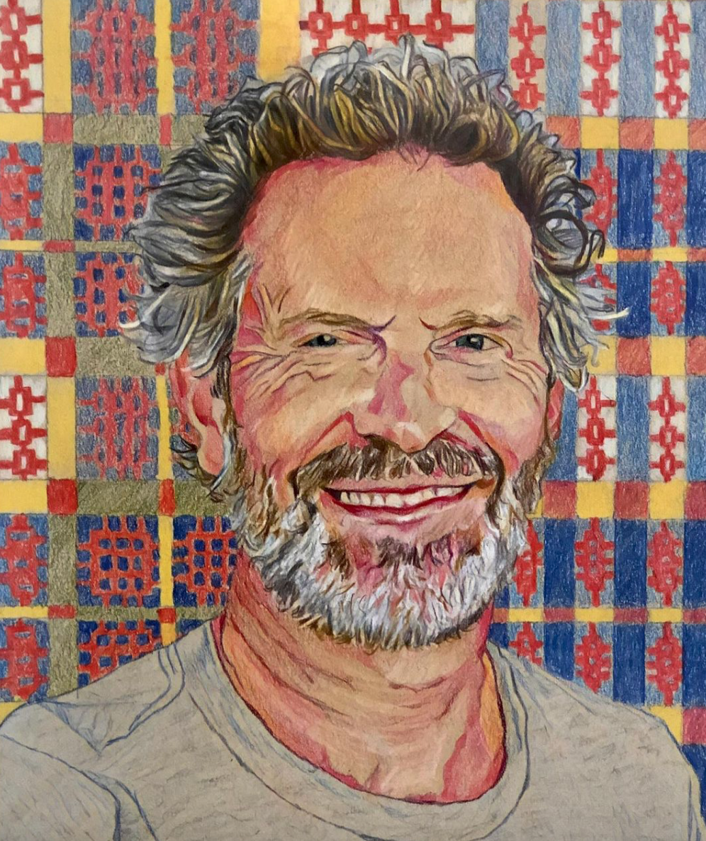 DAVID with traditional Caernarvon design Welsh blanket