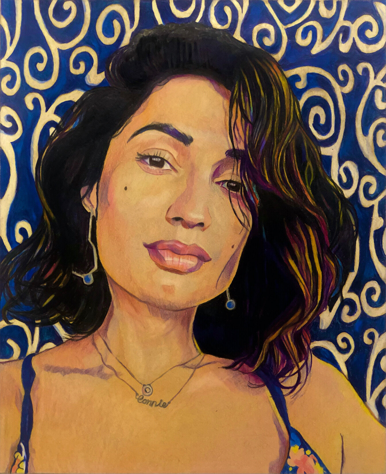 CONNIE with El Salvadorian indigo cotton cloth