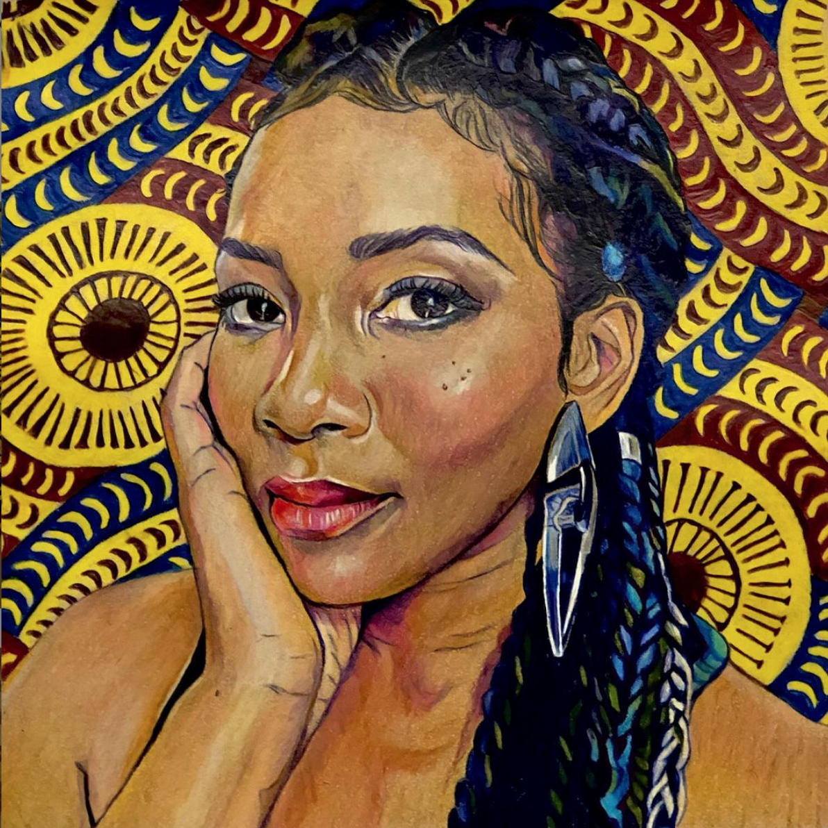 GENEVIEVE with Nigerian Fabric