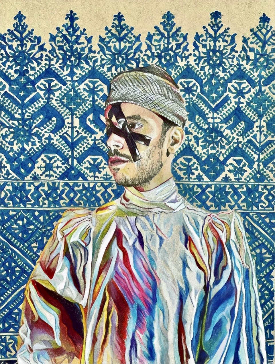 ISSAM with FEZ embroidery, Circa 1880