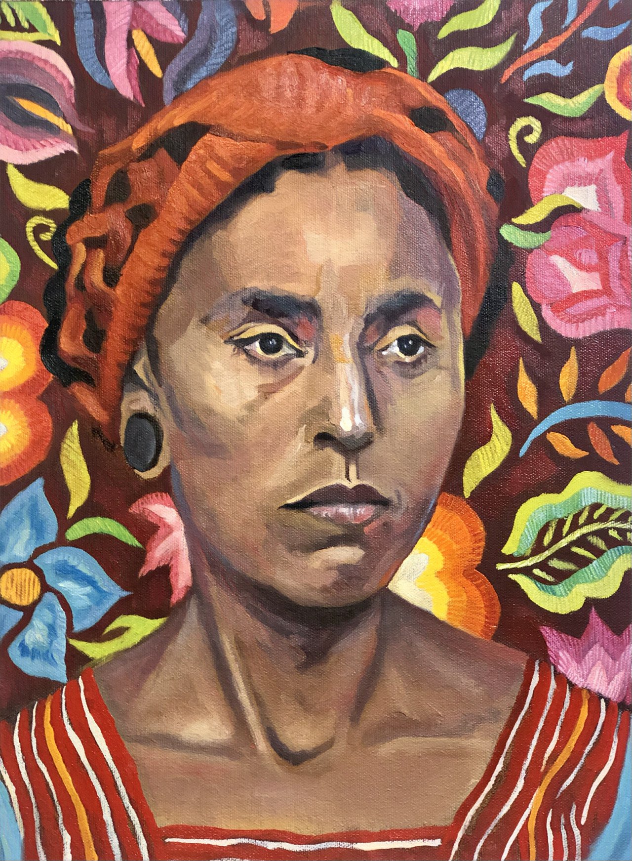 Ysenia with Mexican embroidery