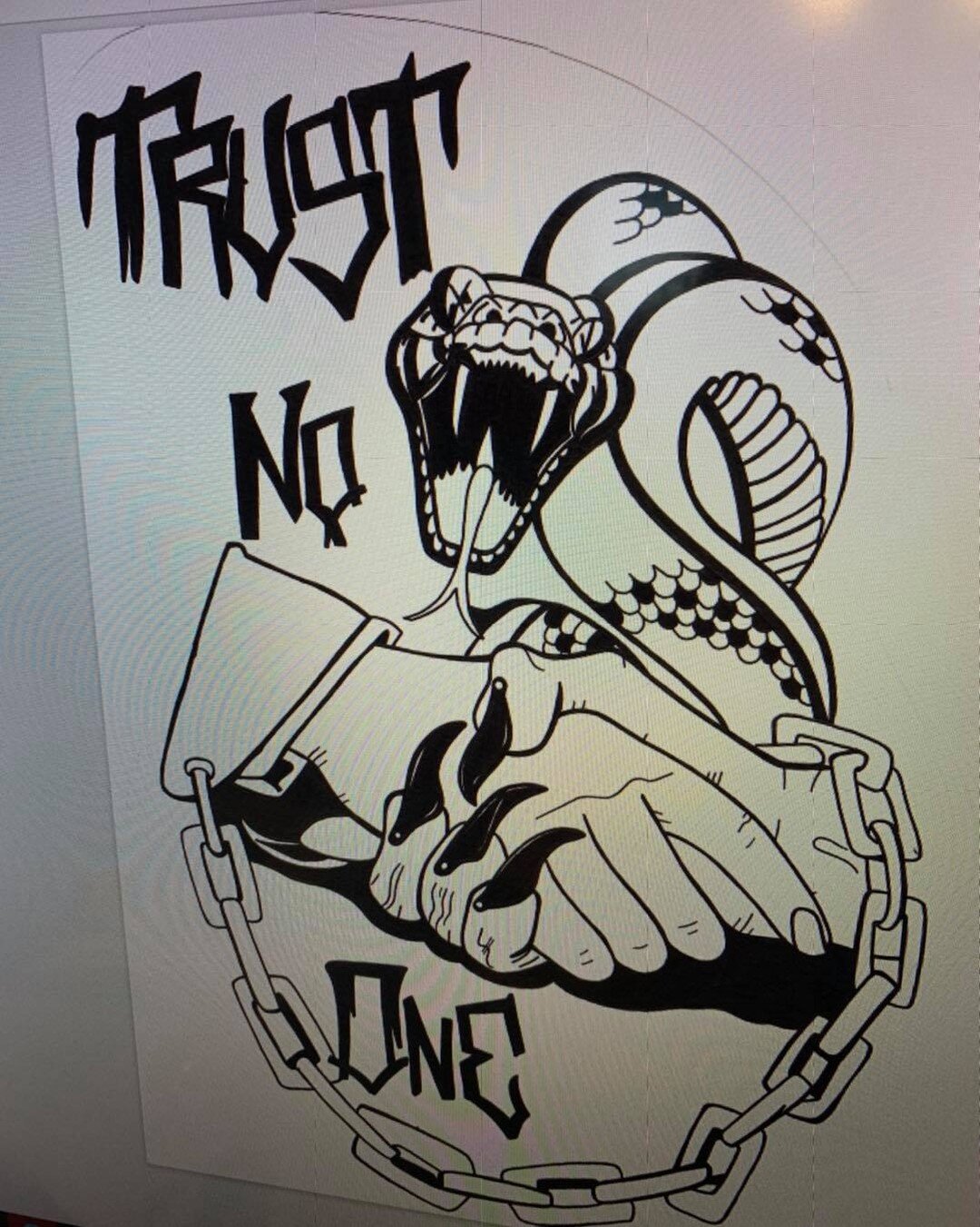 Well even tho we have been slacking on posting our work on here! There has been a lot going on still we have been working with a local artist to start making shits and hats to sell of our own stuff, this will be the first design ran what does everyon