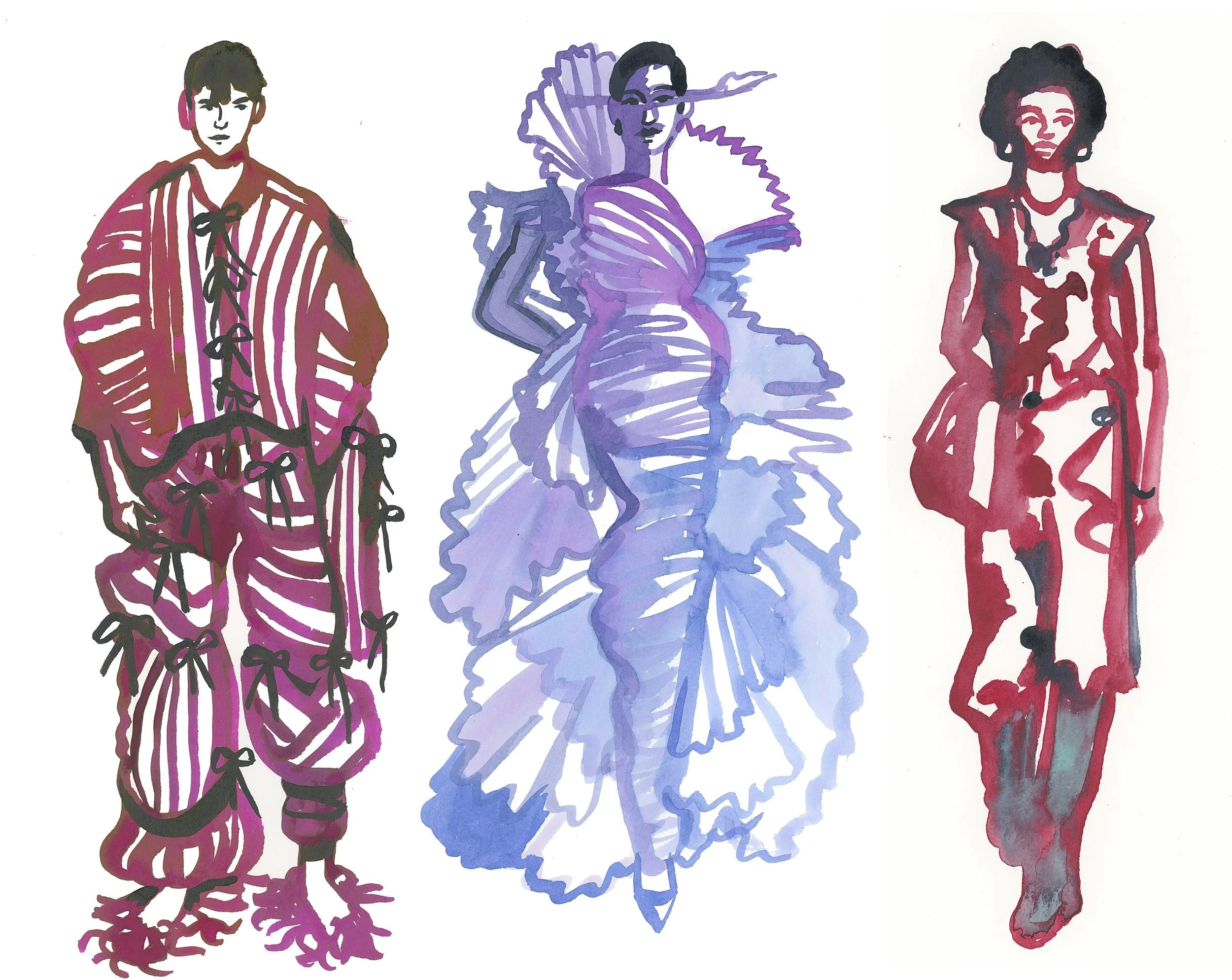 Fashion Trio —Reds and Purples (Reserved)