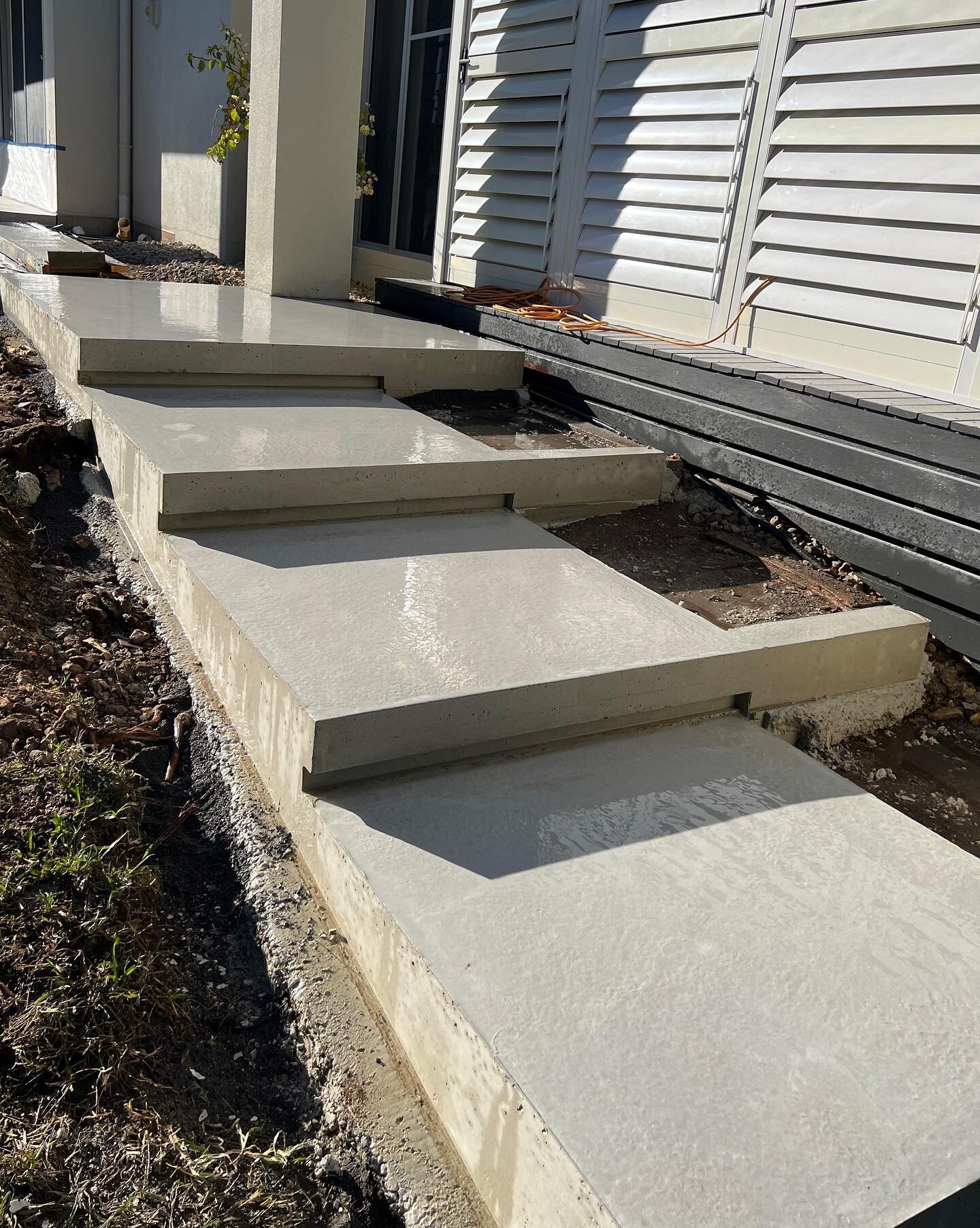 Stairs with 50mm shadow line using &lsquo;Tilga&rsquo; by @geostoneholcim. Stay tuned for the finished product.. can&rsquo;t wait to see these once honed &amp; polished 👀