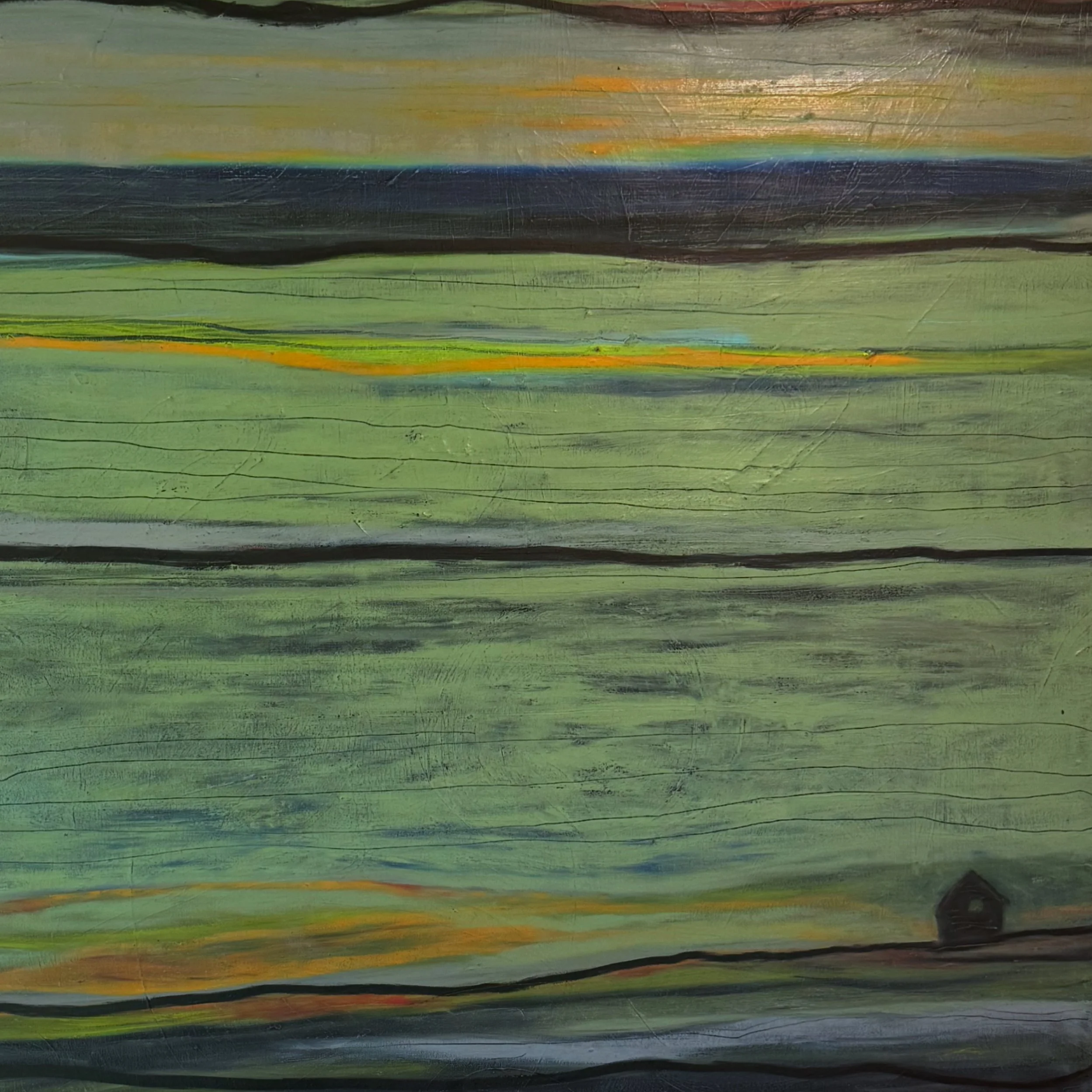 Empyrium. 2025. 48x48. Mixed media on canvas. 