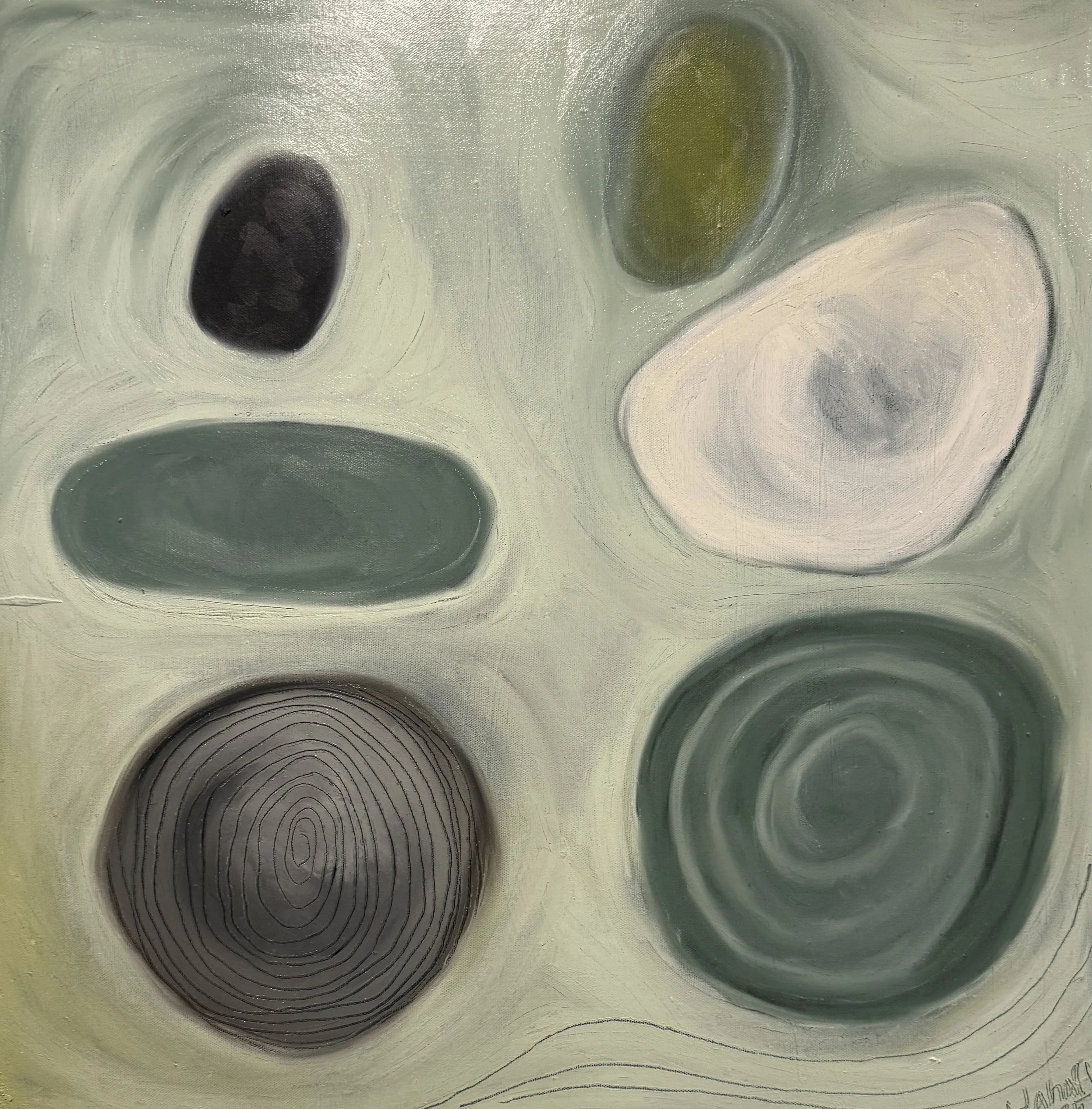 Conversation. 2025. 24x24. Oil on canvas.