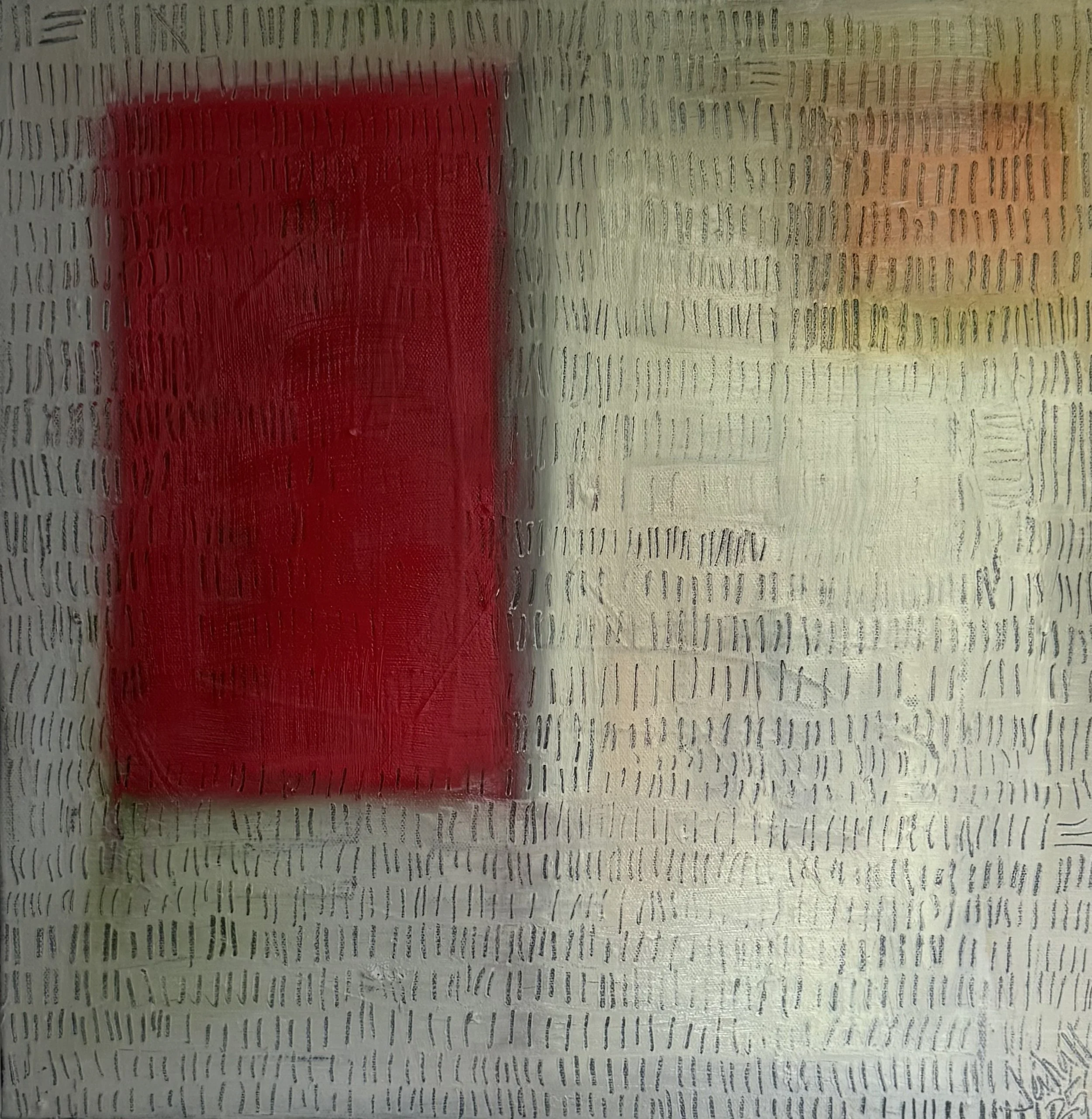 Go Through Again. 2025. 16x16. Oil on canvas.