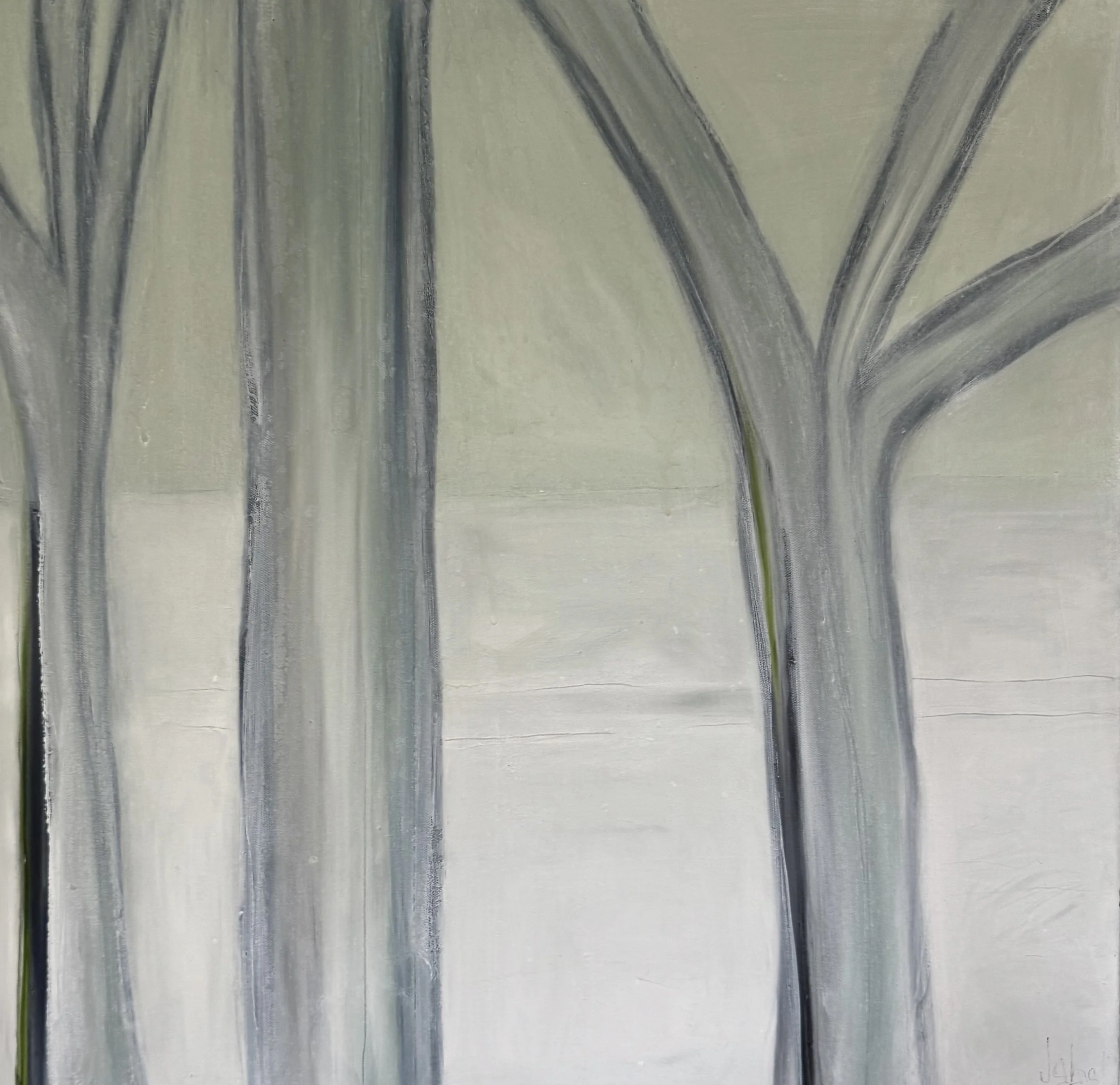 Winter. 2025. 24x24. Oil and acrylic on canvas.