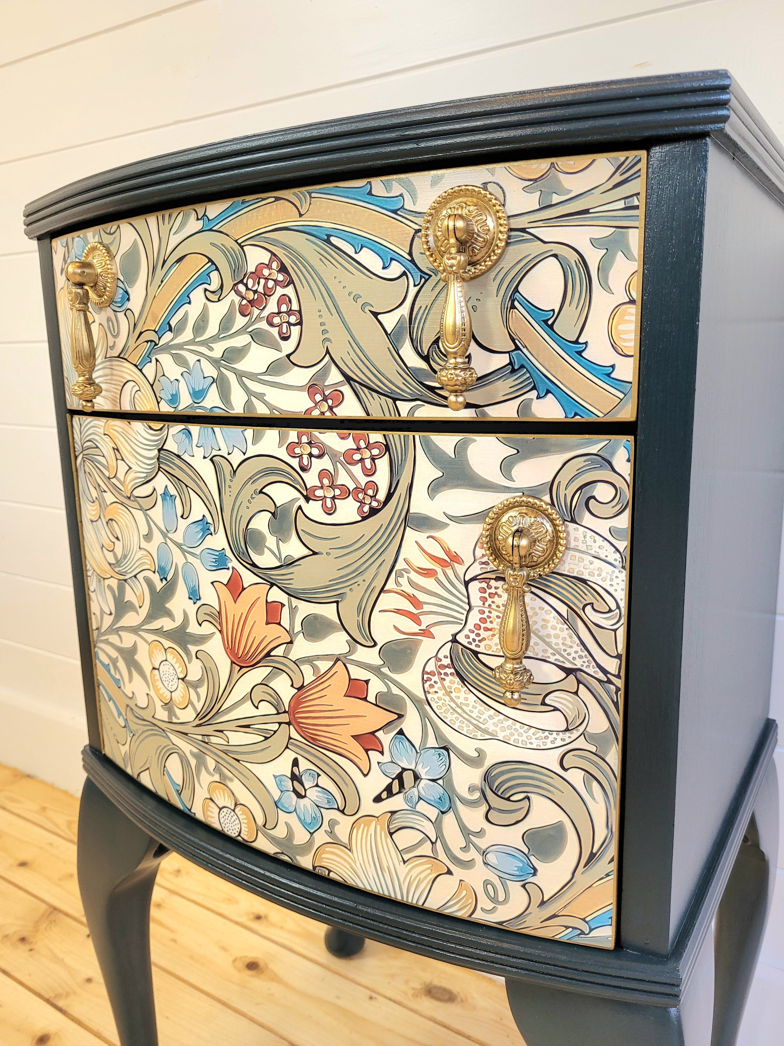 William Morris inspired Vintage Pot Cupboard 