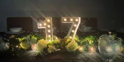 17th Birthday Tablescape