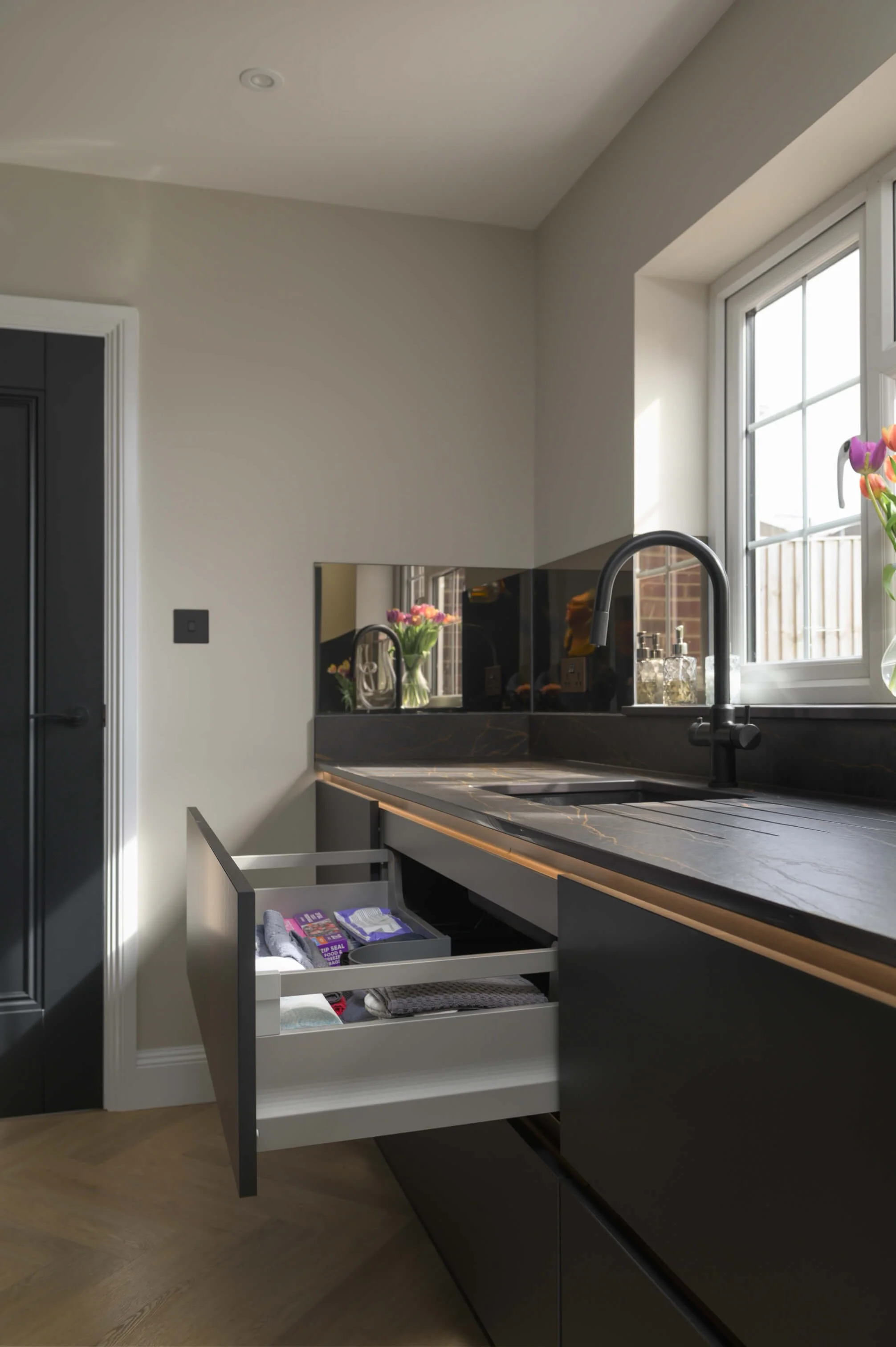 Black & Wood Modern Kitchen in Hazlemere 