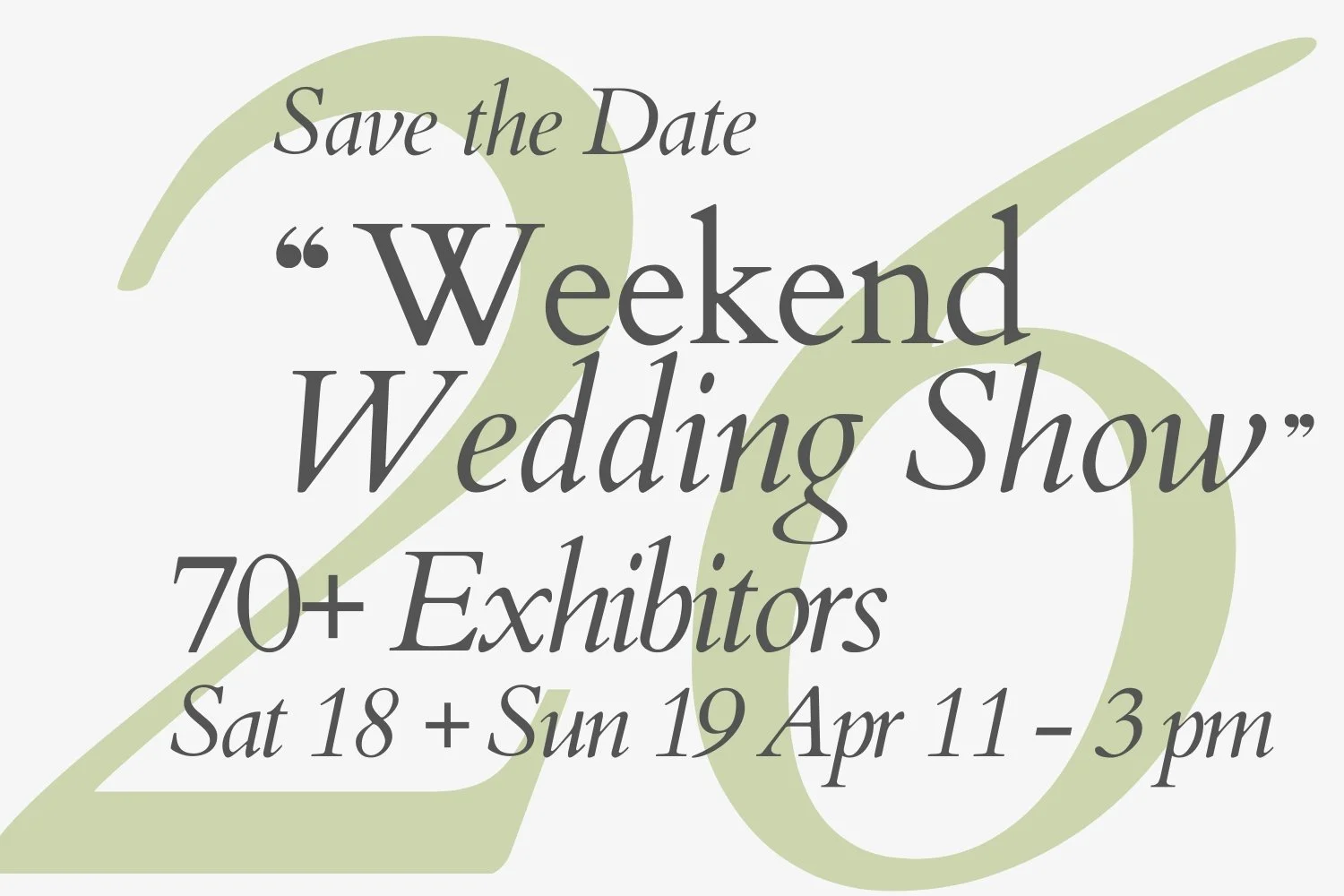 Weekend Wedding Show 