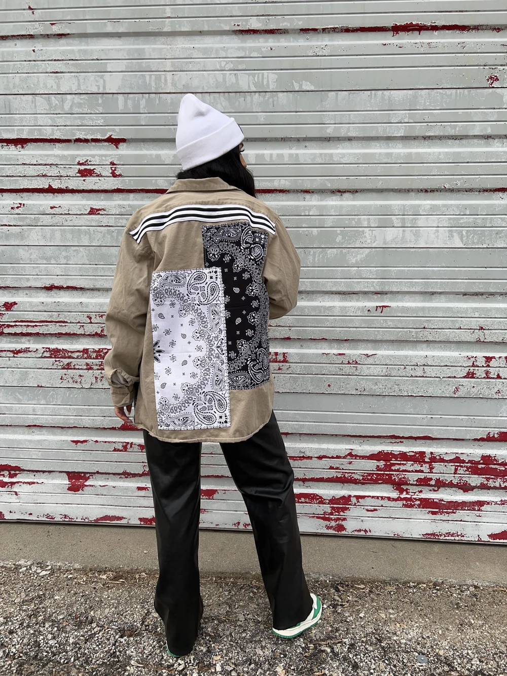 ジャケット・アウター BANDANA PRINTED NYLON TAFFETA Adidas Stripe Bandana Jacket — XAN.CO