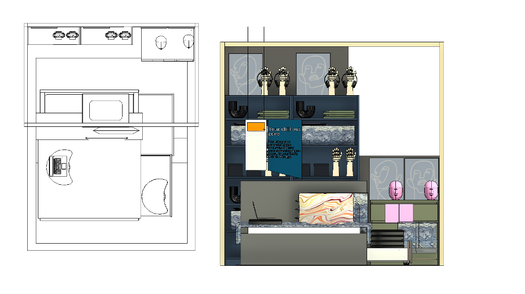 Revit floorplan and front elevation