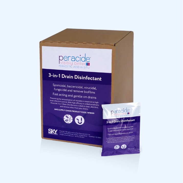 Peracide 3-in-1 Sporicidal Drain Disinfectant