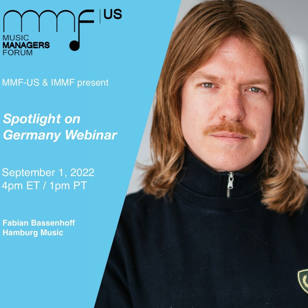 Come see Fabian Bassenhoff at MMF-US &amp; IMMF: Spotlight on Germany&nbsp;Webinar Thursday, September 1st at 4pm EST. Join us for a spotlight on the music giant: Germany
RSVP: https://us06web.zoom.us/webinar/register/WN_hKpfNJyrSLyA98iugK1jaw