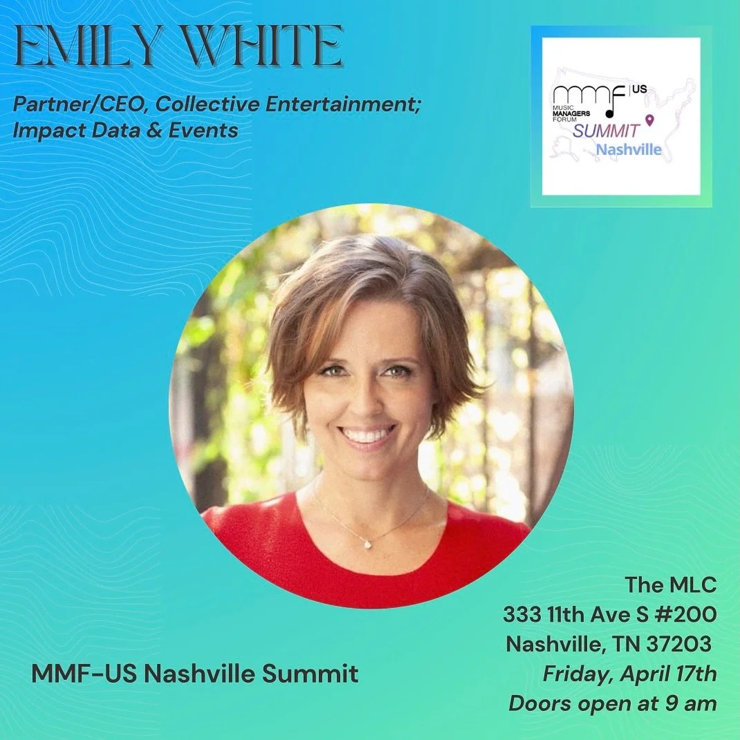 🎤 Speaker Announcement!

We&rsquo;re excited to welcome Emily White @emwizzle, Partner / CEO @collectiveentinc ; @impactdataandevents, as part of the first round of confirmed speakers for the MMF-US Nashville Summit!

Join us Friday, April 17 at @ML