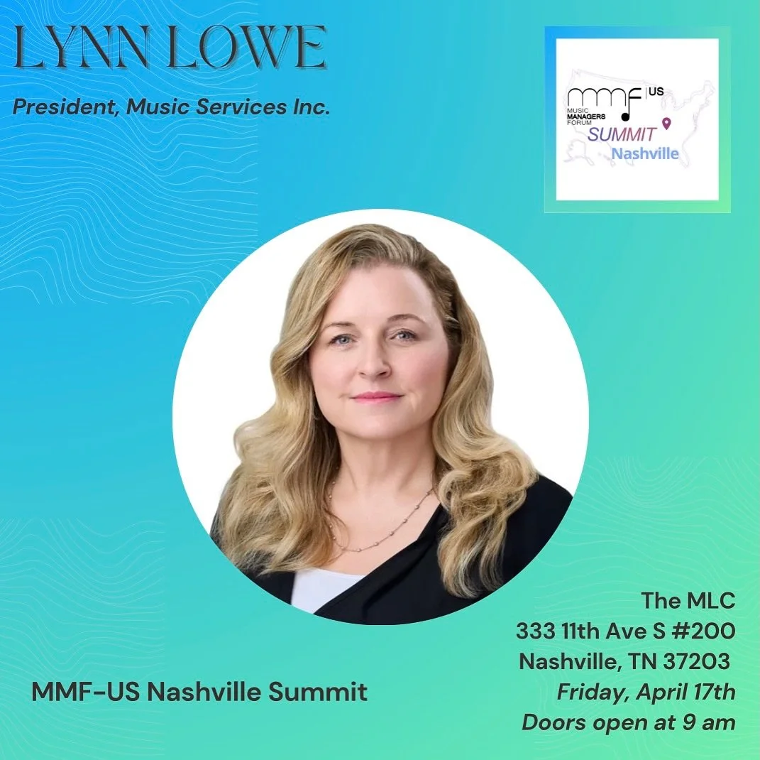 🎤 Speaker Announcement!

We&rsquo;re excited to welcome Lynn Lowe, President of @MusicServicesInc, as part of this round of confirmed speakers for the MMF-US Nashville Summit!

Join us Friday, April 17&nbsp;at @mlc_us offices in Nashville&nbsp;for a