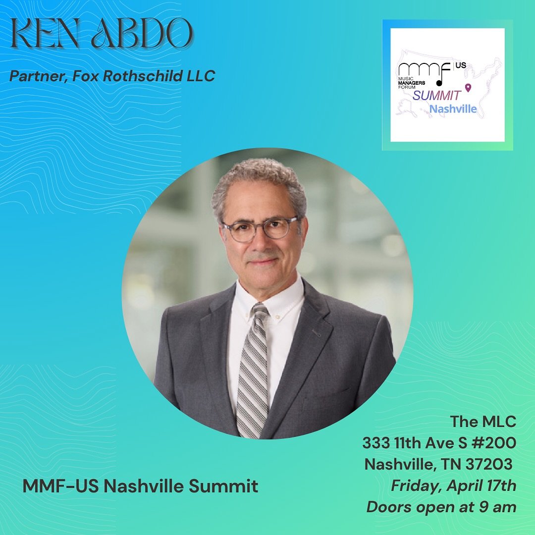 🎤 Speaker Announcement!

We&rsquo;re excited to welcome Ken Abdo, Partner at @FoxRothschild, as a guest speaker for the MMF-US Nashville Summit!

Join us Friday, April 17 at @MLC_US offices in Nashville for a full day of keynote conversations, panel