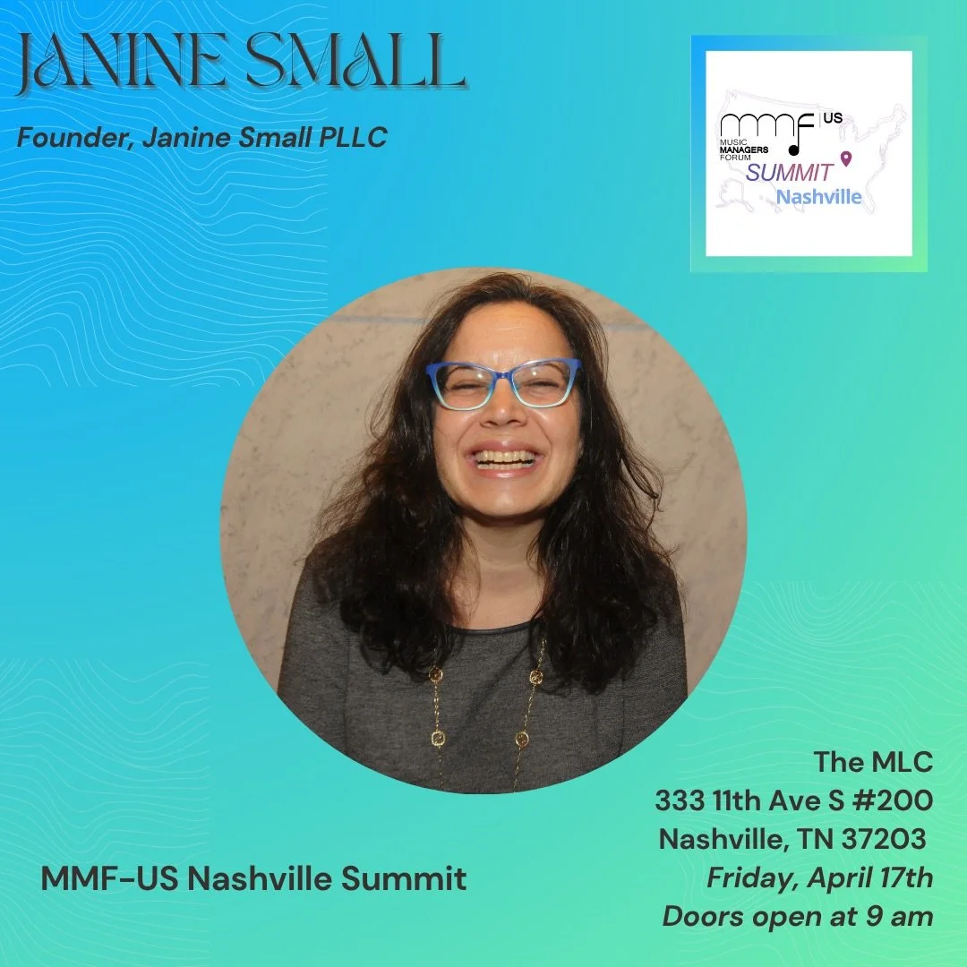 🎤 Speaker Announcement!

We&rsquo;re excited to announce Janine Small, Founder of Janine Small PLLC as another confirmed speaker for the MMF-US Nashville Summit!

Join us Friday, April 17 at @mlc_us offices in Nashville for a full day of keynote con