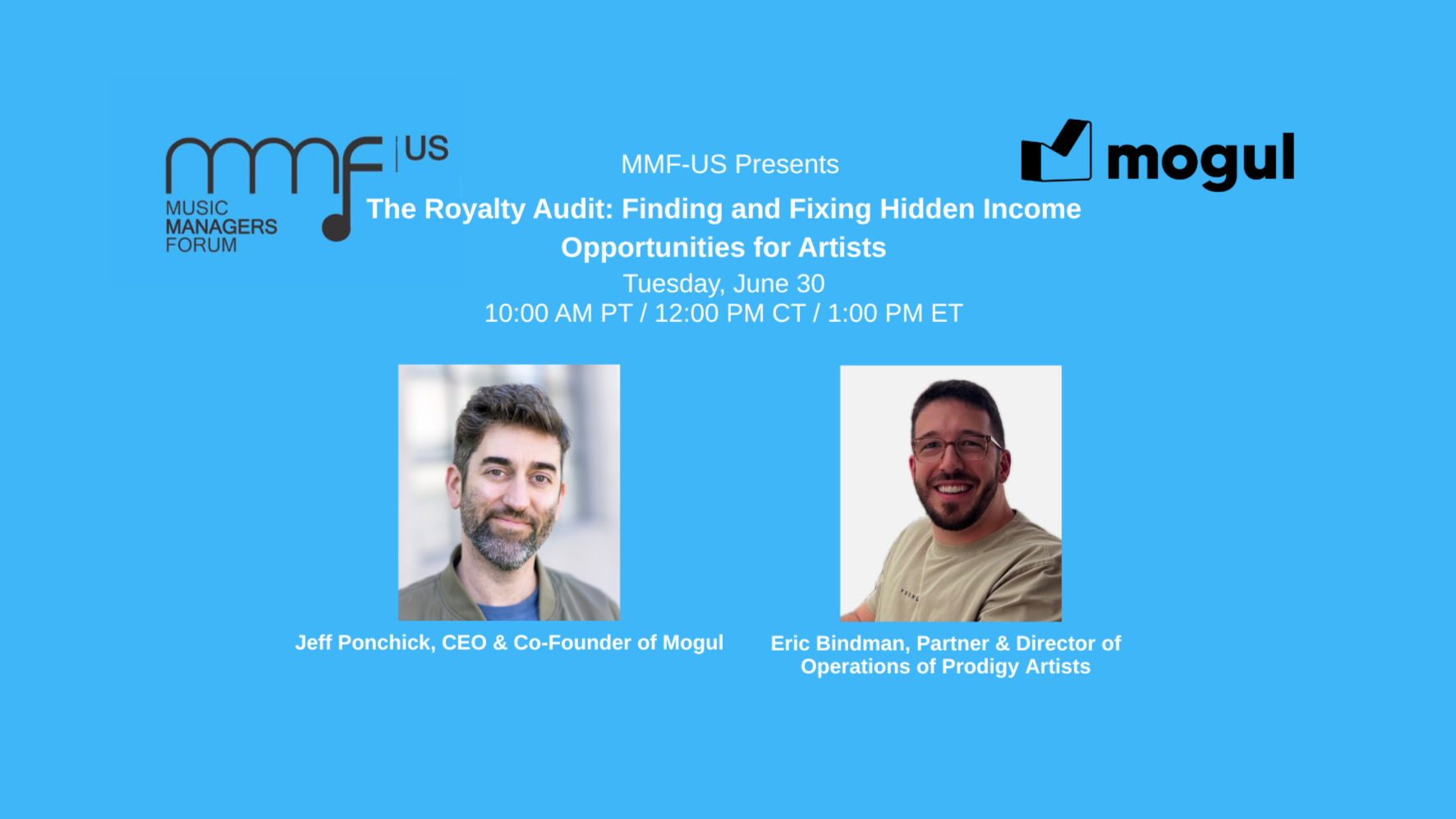MMF-US Presents: The Royalty Audit - Finding and Fixing Hidden Income Opportunities for Artists