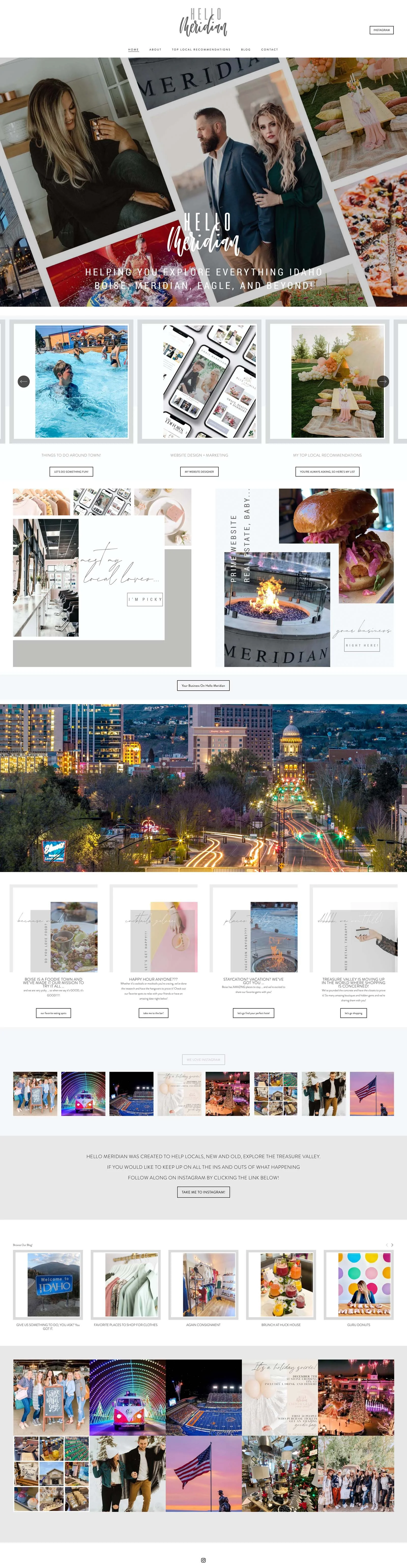 Boise Idaho Website Designer For Local Bloggers and Influencers — Hello  Meridian