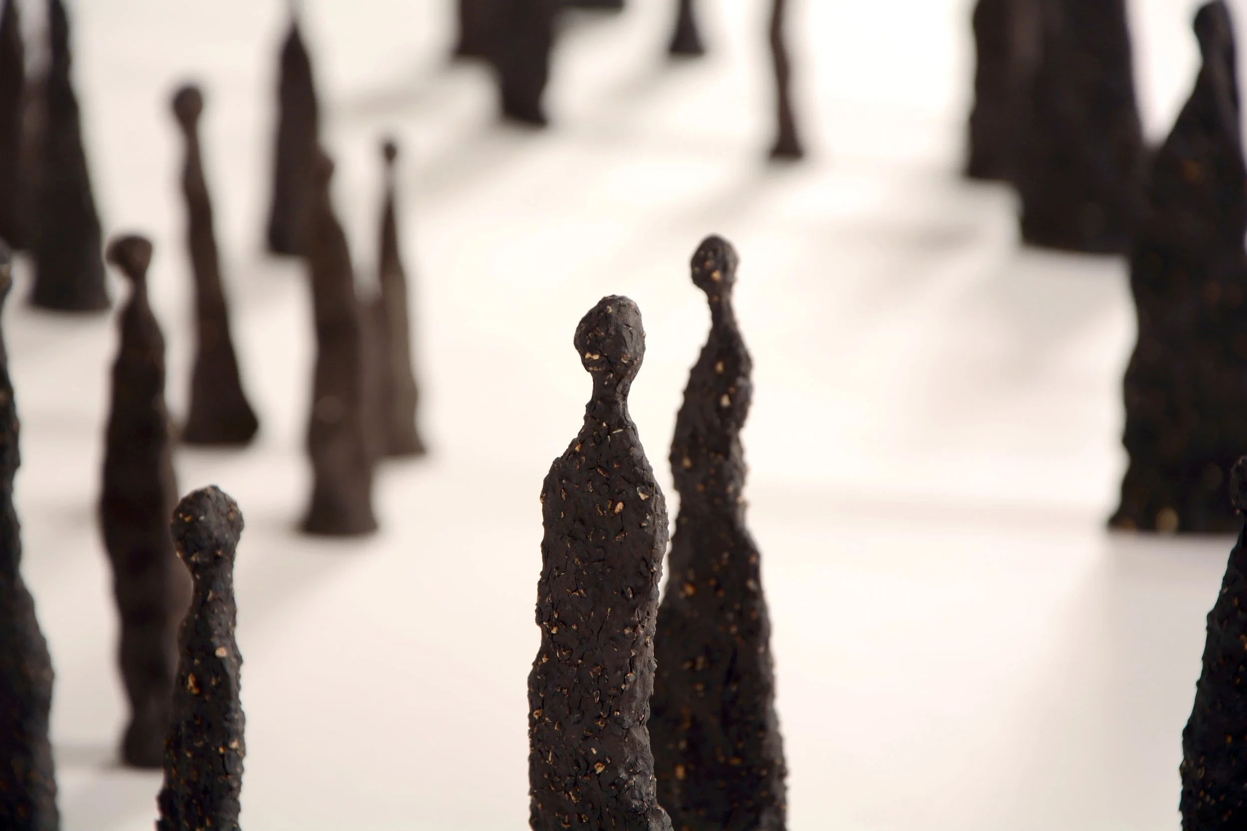 Axum Figures made in dark groggy clay