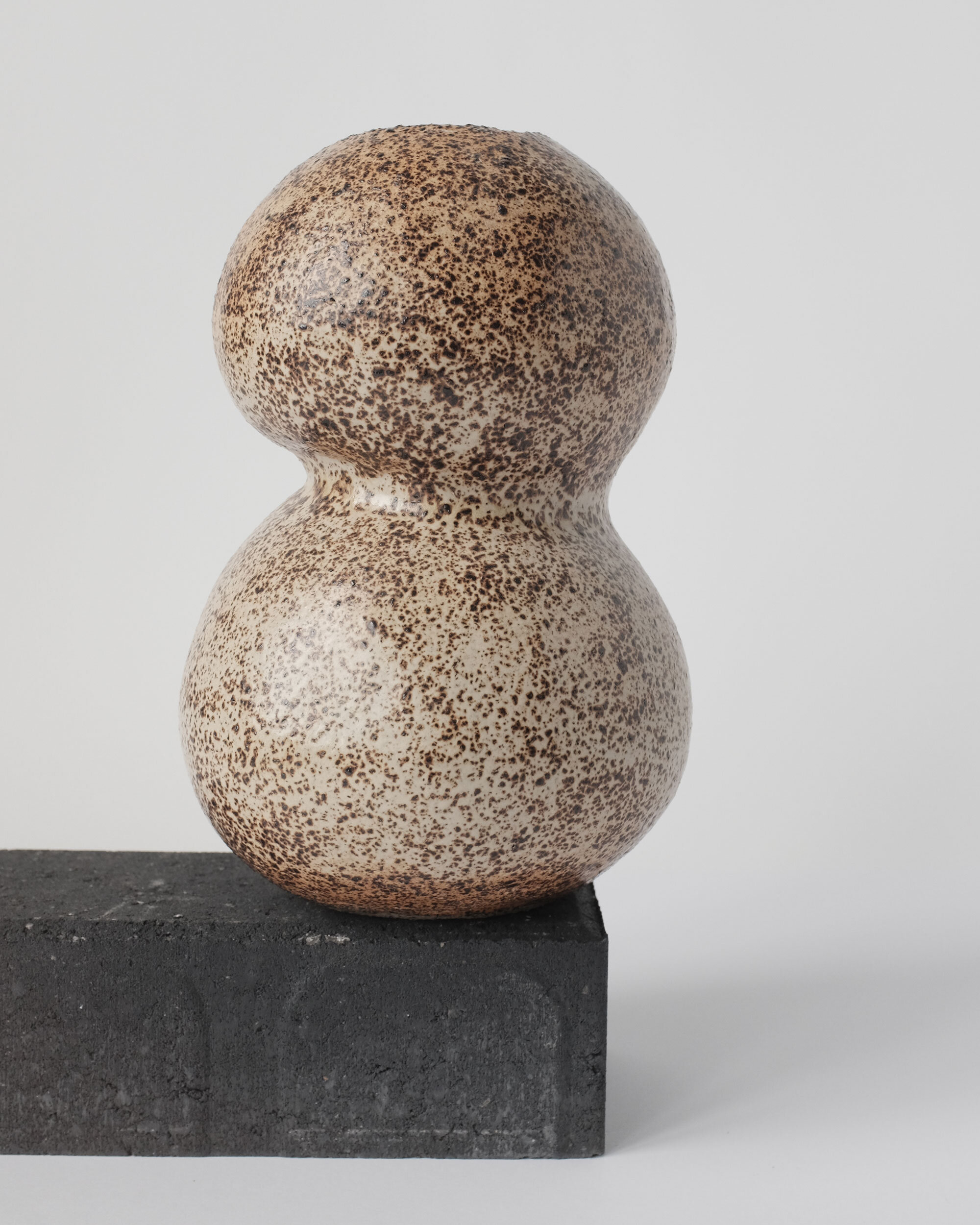 ASH GLAZED VASE
with sgraffito decoration. approximate measures 16cm diameter and 24cm tall.