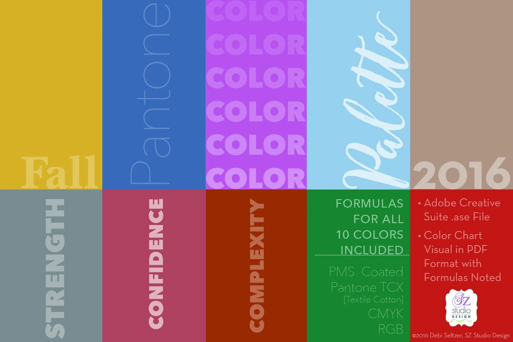 Pantone Fall 2016 Fashion Color Palette