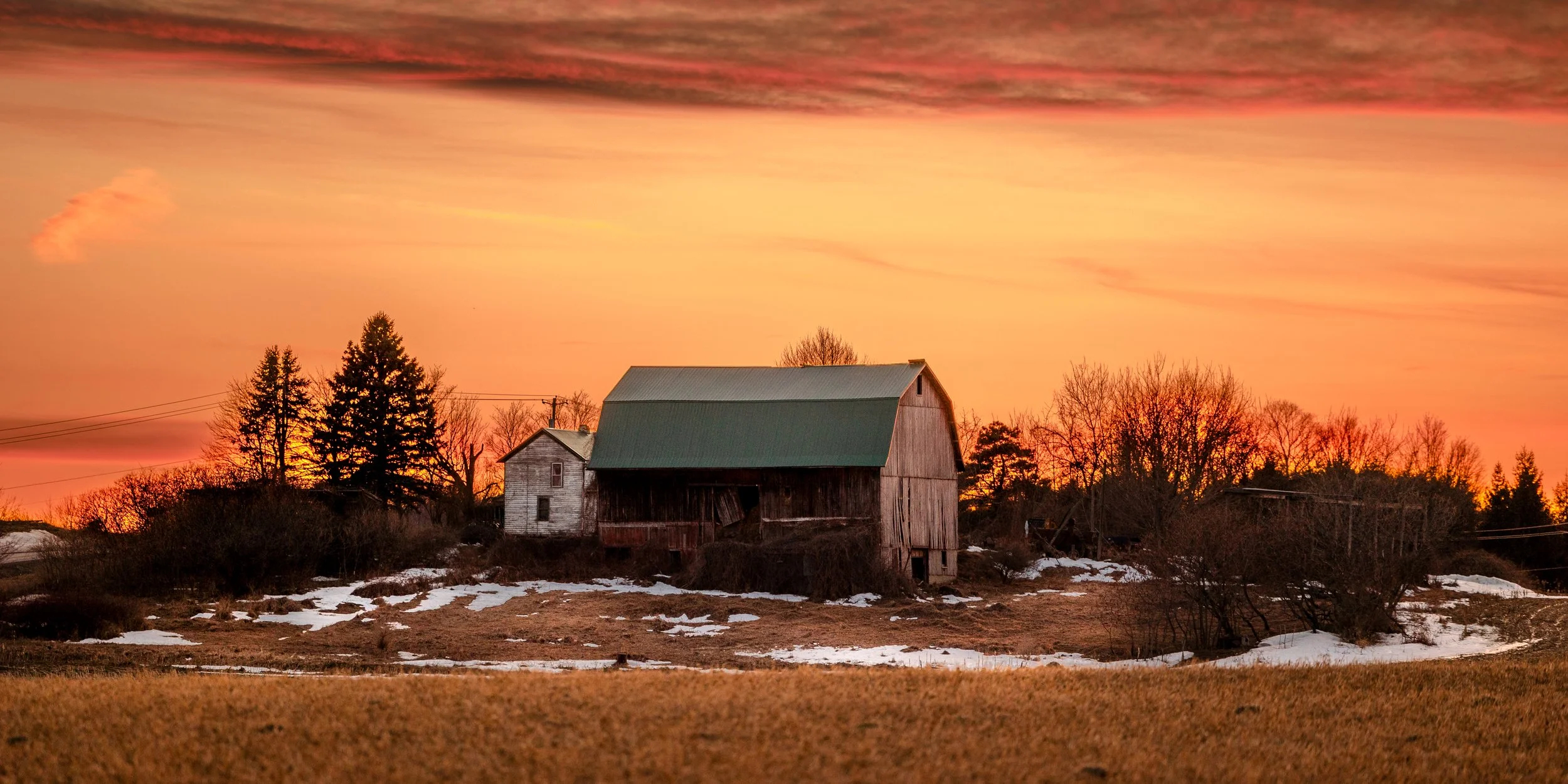 The Barn at Sunset