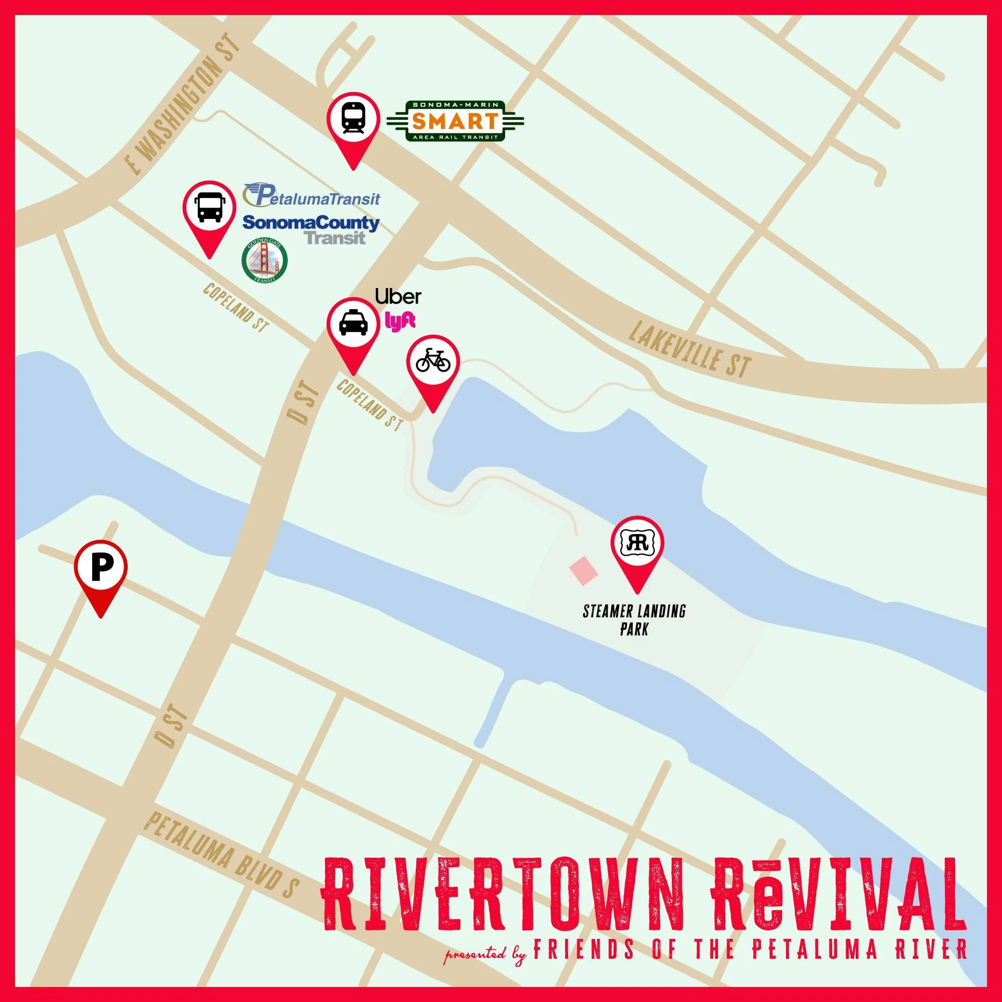 How are YOU getting to Rivertown Revival?🚶&zwj;♀️🚲🚌

We love our riverfront, and we&rsquo;re all about getting here the green way! Here's how to roll up in style:

🚶&zwj;♂️ Walk or bike. We've got free bike parking on-site
🚌 Hop on Transit &mdas