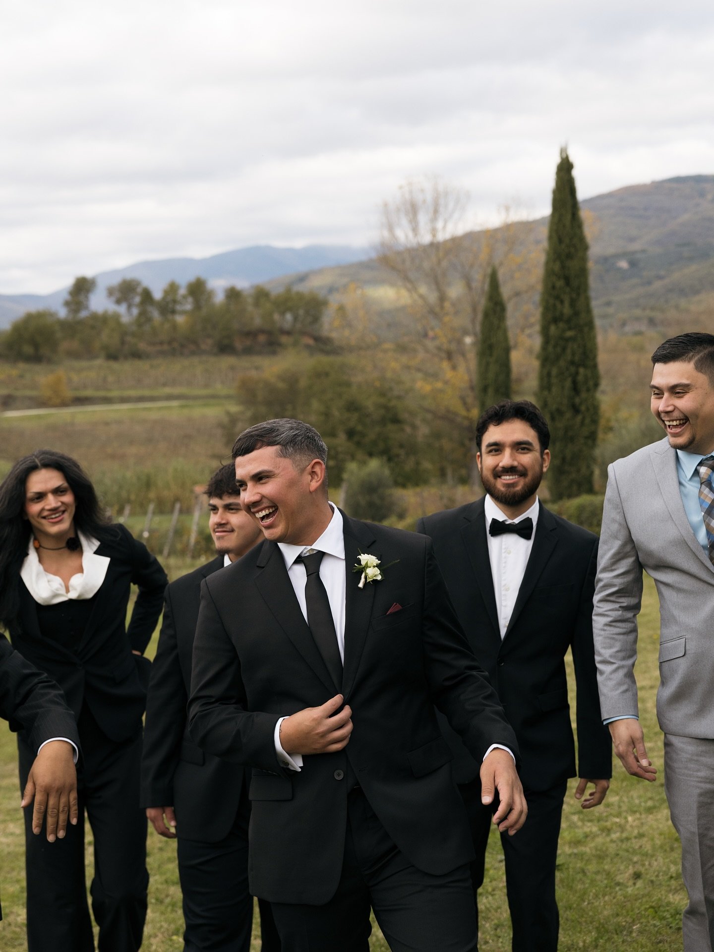 A moment for the groom &amp; his party