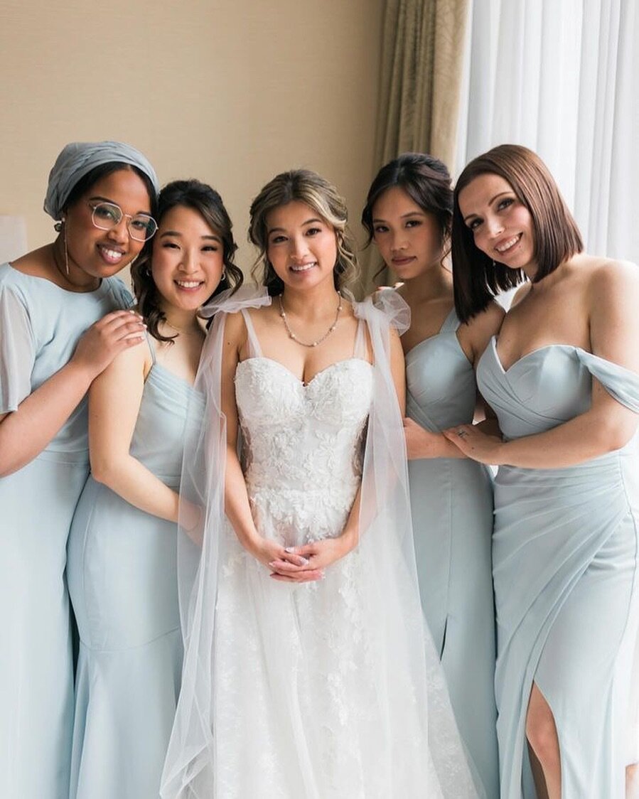 &ldquo;Bridesmaid for a day, but a best friend for life&rdquo;!
These girls were incredible to work with and we love the powder blue wedding theme!! 💙😍
GO TEAM BRIDE! 👰🏻&zwj;♀️💍👯&zwj;♀️👯&zwj;♀️

Photography: @thelightbox.ca 
HMUA: @lorrainemak