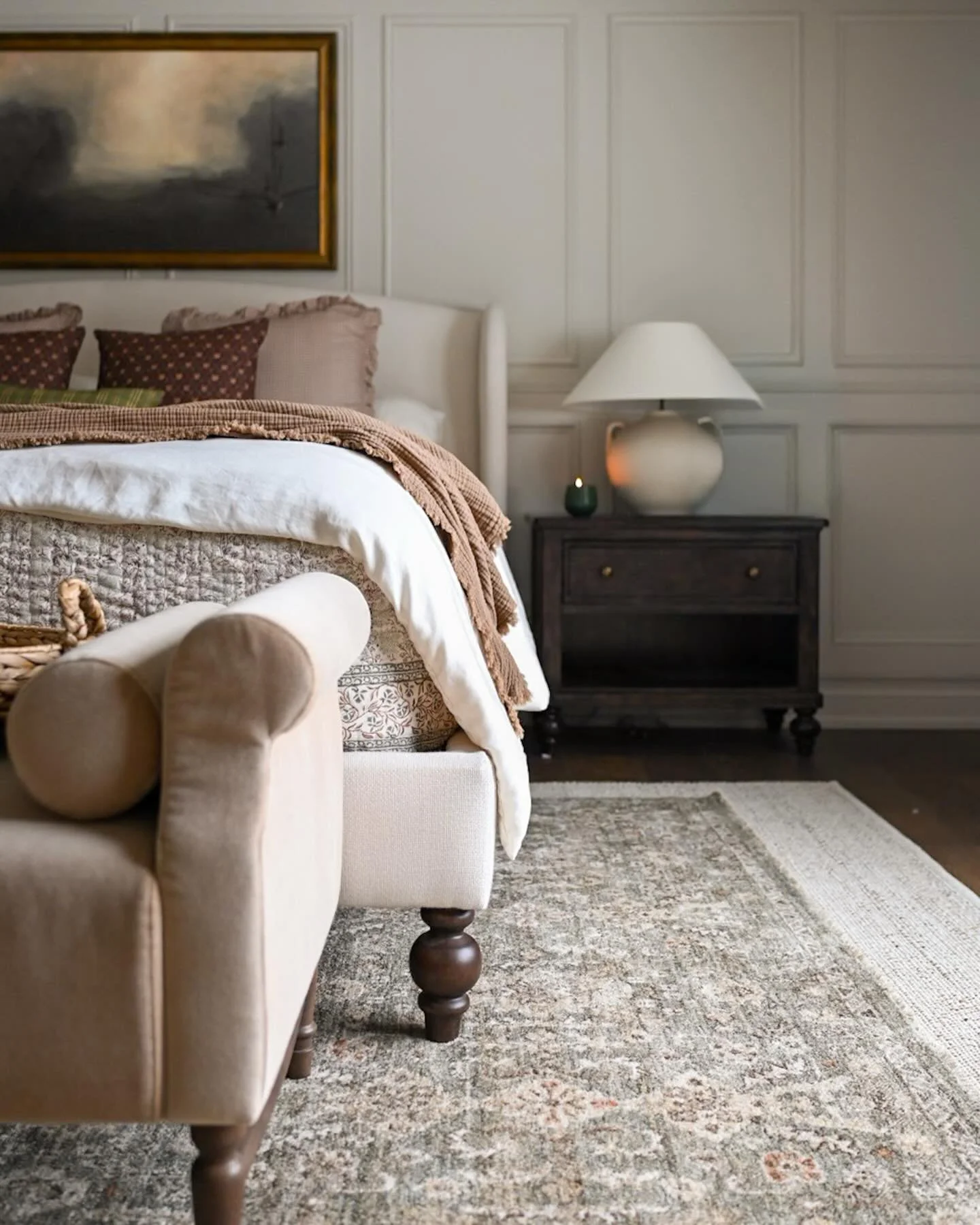 When decorating a cozy space, I love to start with the rug. It sets the tone for the room&rsquo;s color scheme, grounds the furniture arrangement, and can often determine whether the room will lend a more formal or more casual vibe. 

Often, the fini