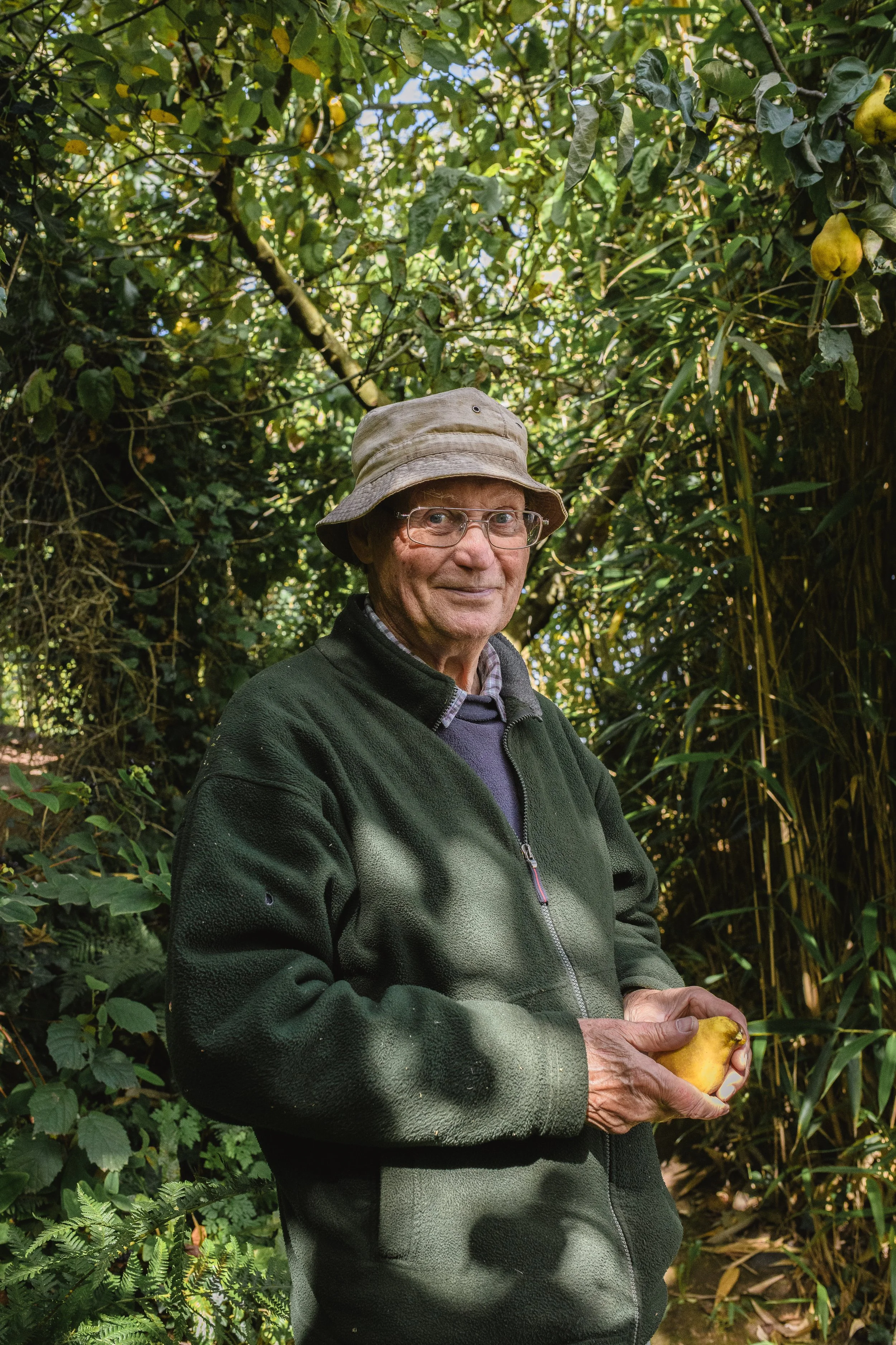 Cliff in his garden, autumn 2025