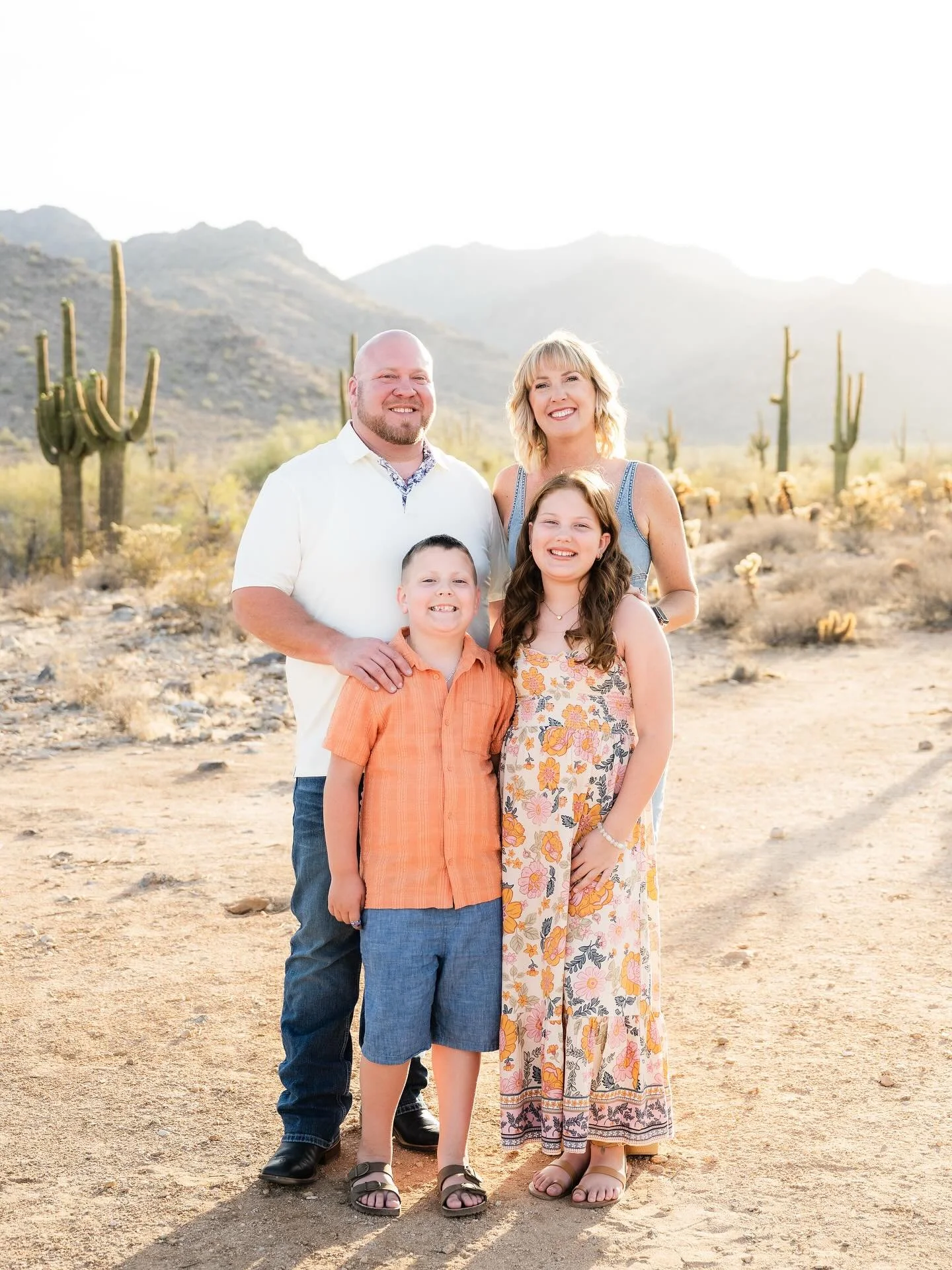 Lovely golden lit session with this beautiful family vacationing in AZ from Oregon. 

The wardrobe color palette was perfection paired with the soft colors of the desert. It was very dreamy! 

I just shared my fall availability for outdoor sessions i