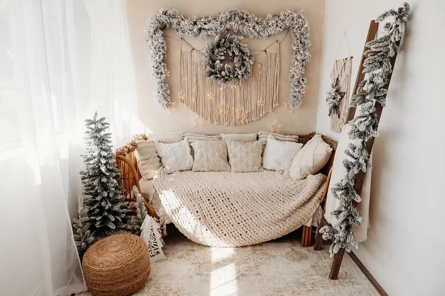 ✨ Boho Christmas Studio Mini Sessions ✨

Step into the magic of the season with my Boho Christmas inspired studio setup &mdash; where cozy textures, soft neutrals, and twinkling holiday accents come together for a beautifully relaxed vibe.

These 15-