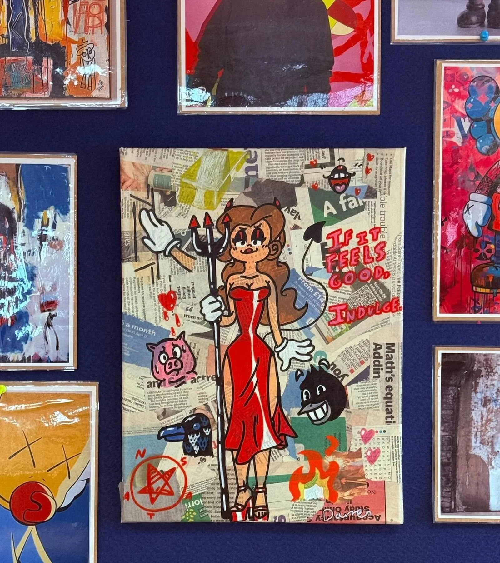 Mixed media with street art style