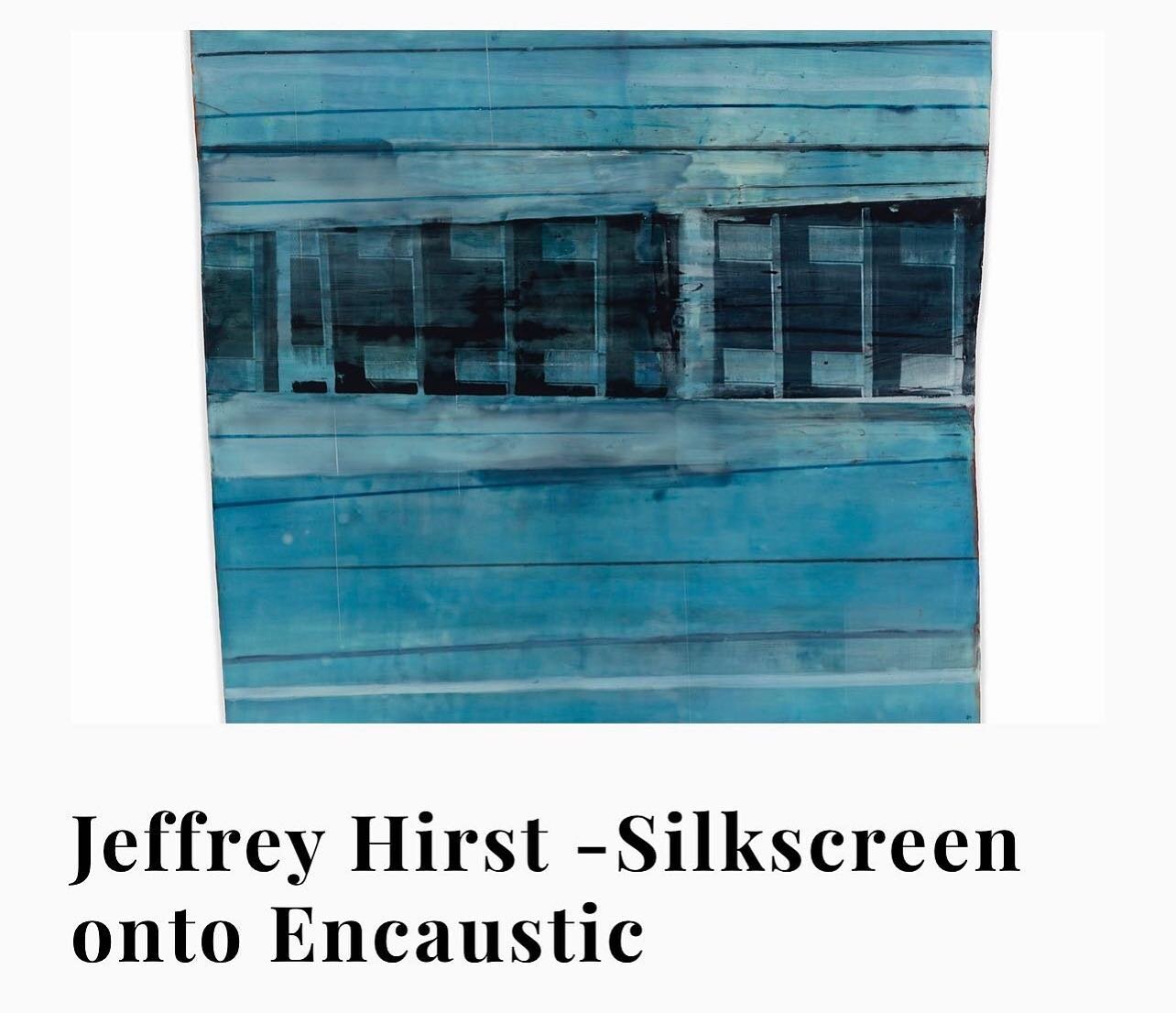 My in-person class, Silkscreen onto Encaustic just had a spot open. The class is  at my Chicago studio on Feb 16 - 18 from 10-4 pm. This is the only time in 2024 I am teaching the class. All materials included in the class cost.
See bio to register.
