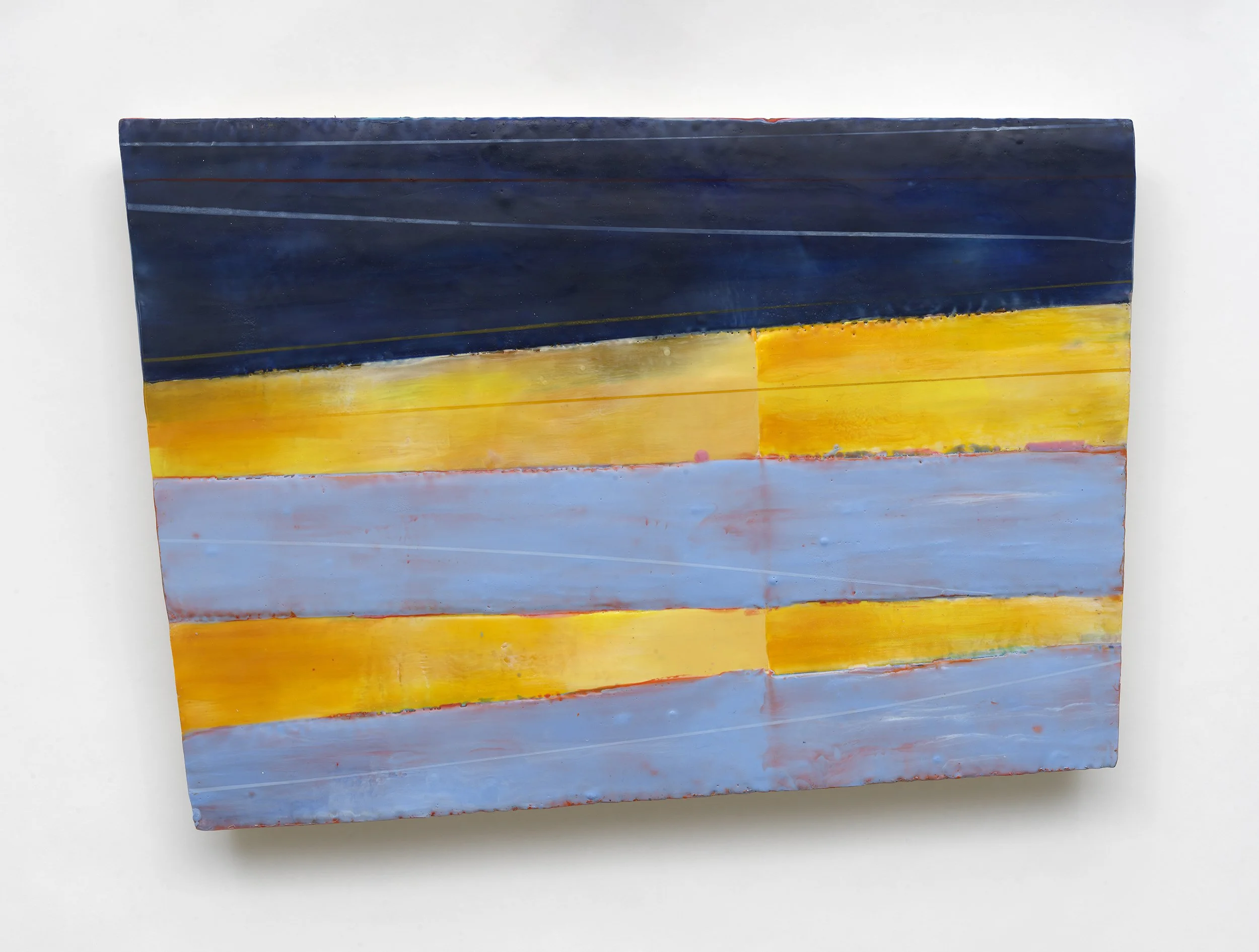 Starry Passage 
encaustic on shaped panel 
37" x 27" 