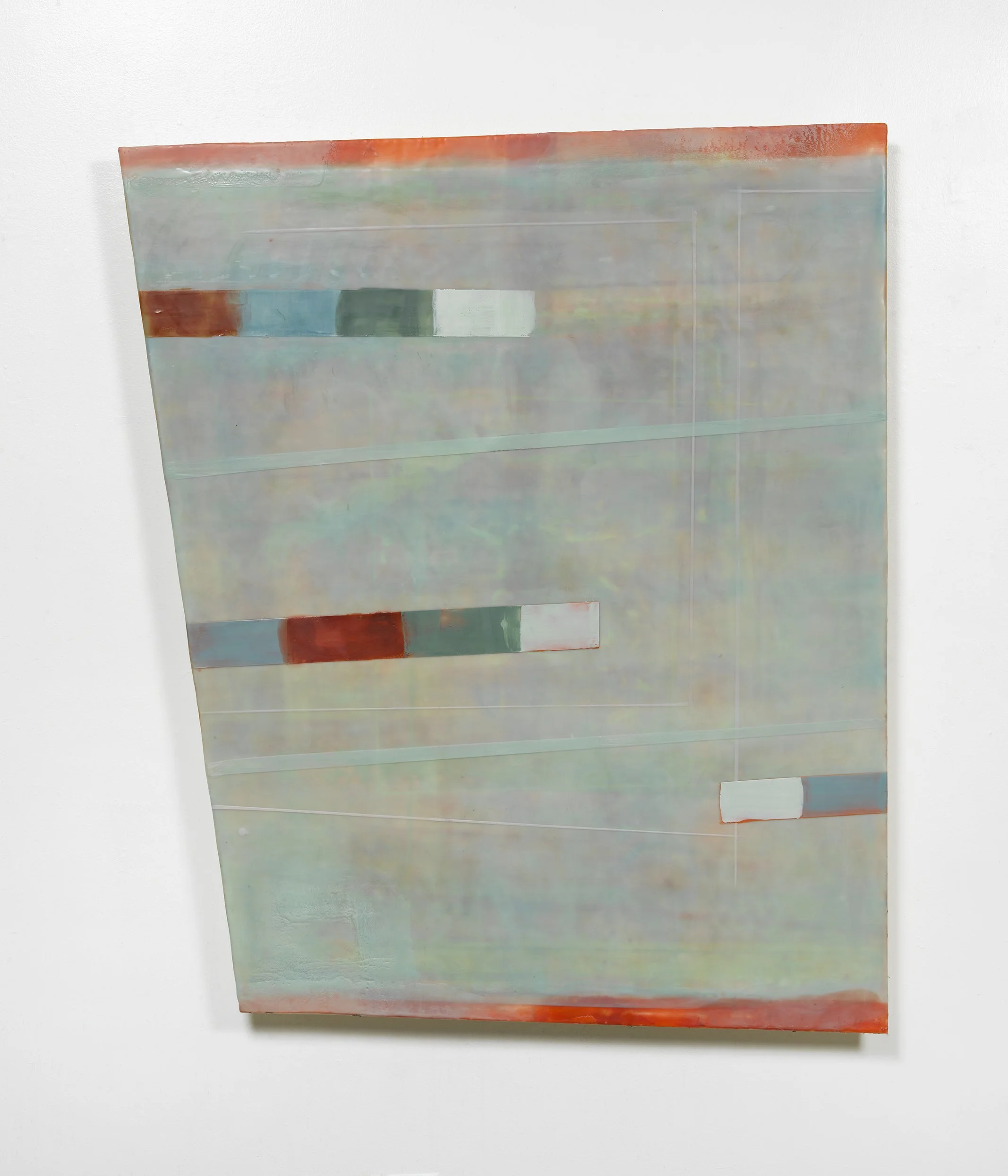 Aqua + Montrose 
encaustic on shaped panel 
57" x 48" 