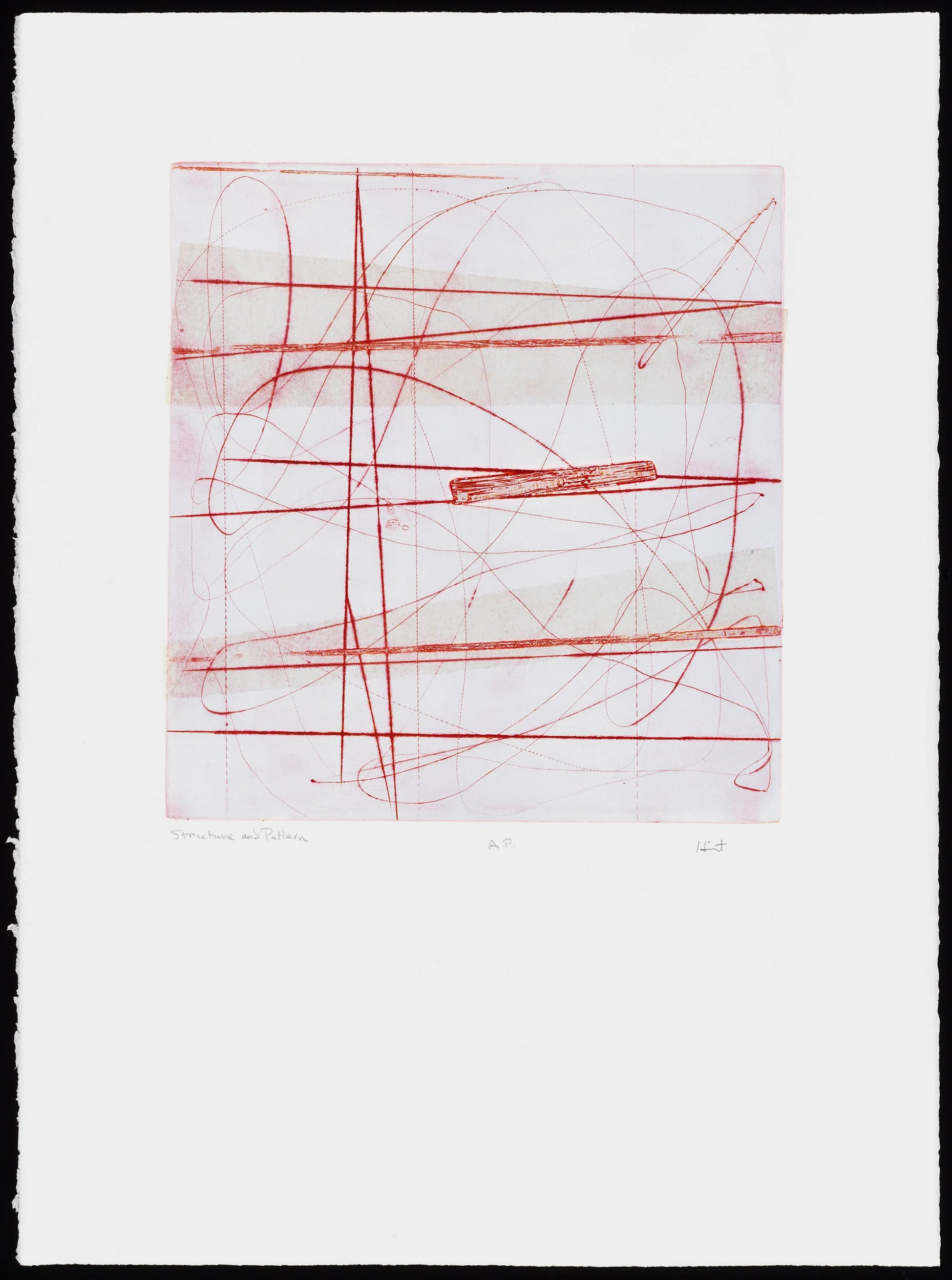 Moving Tracks 
drypoint, encaustic collagraph, monotype on paper 
30" x 22"