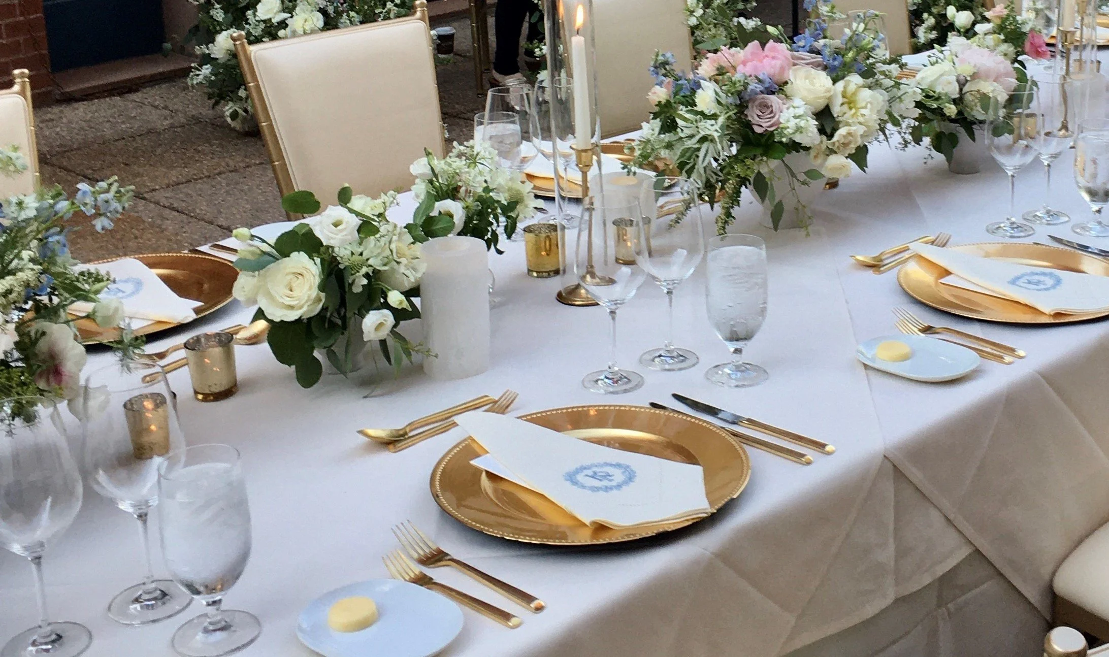 Gold Beaded | Chargers — Premier Party Rental