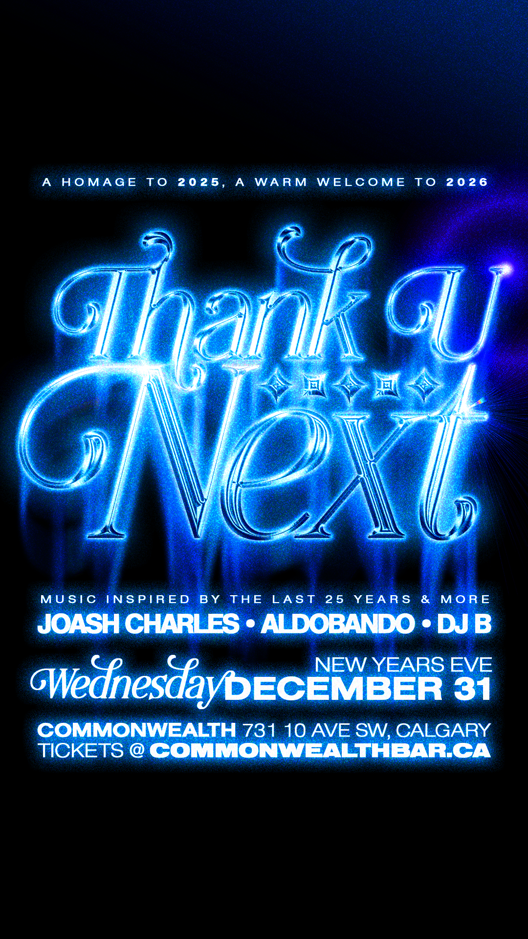 Thank You, Next - NYE Celebration w/ Joash Charles, Aldobando & DJ B