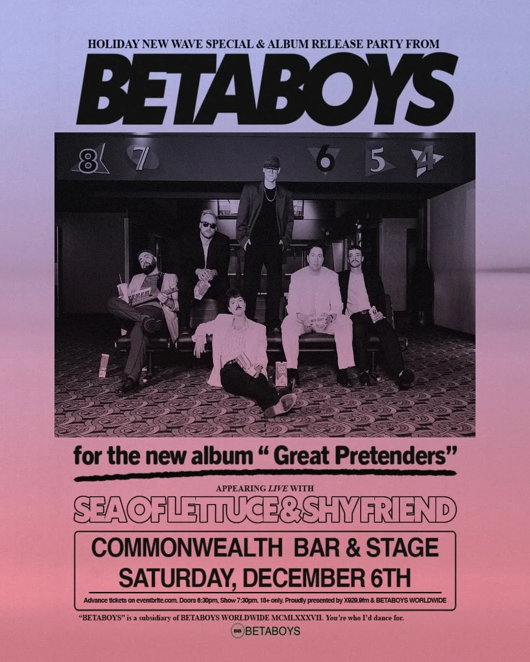 BETABOYS "Great Pretenders" Album Release Party + Holiday New Wave Special
